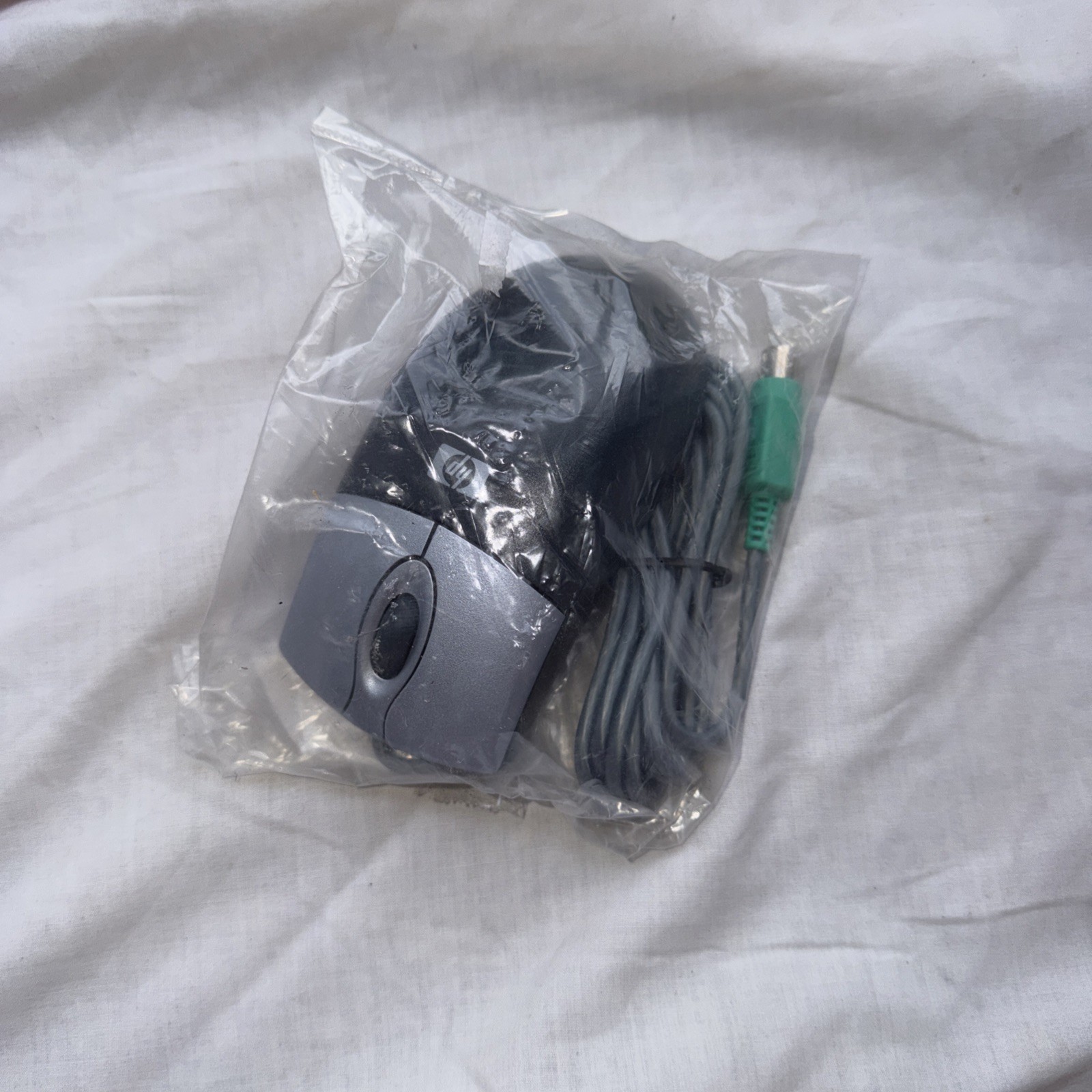 Vintage HP Optical Scroll Mouse PS/2 M-SBF96 417441-002 Silver Black New 90s y2k