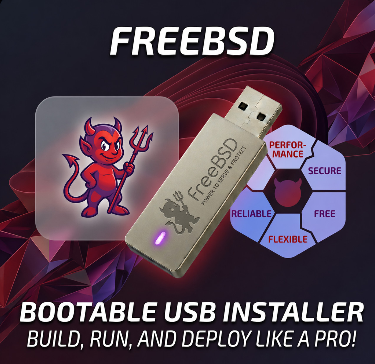 FreeBSD USB Installer [LATEST] - x86 + ARM in One USB - FAST EASY PRELOADED