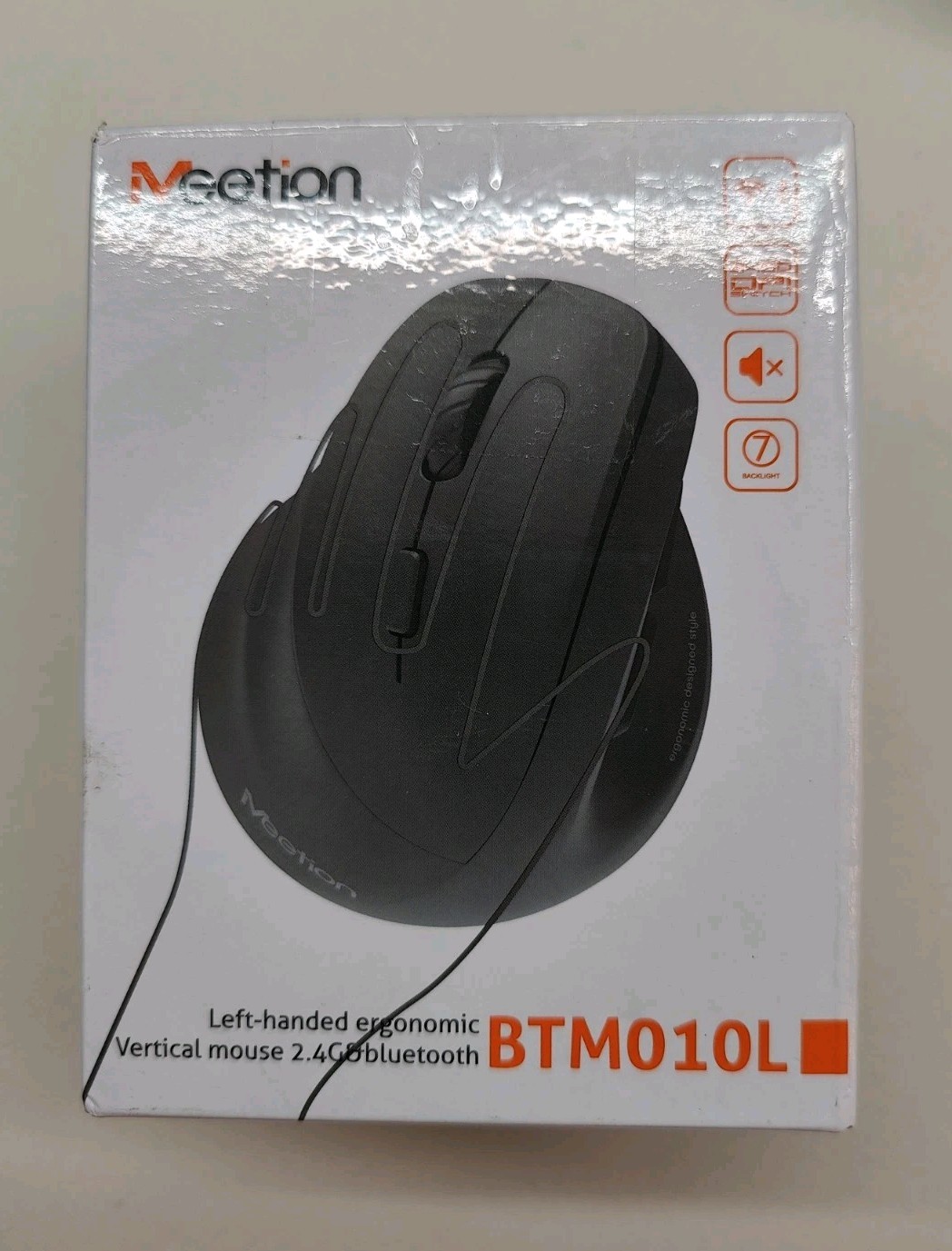 Meetion Left Handed Ergonomic Vertical Mouse 2.4G/Bluetooth BTM010L