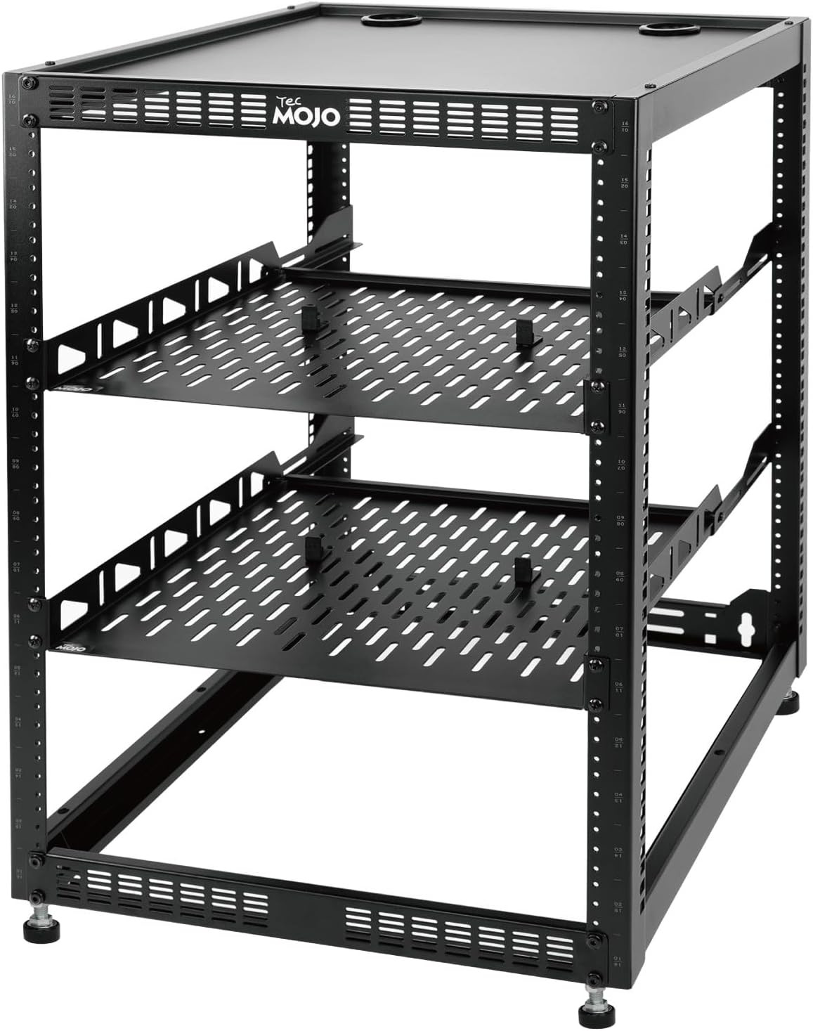 16U Open Frame Network Rack for IT & AV Gear, AV Rack Floor Standing or Wall Mou
