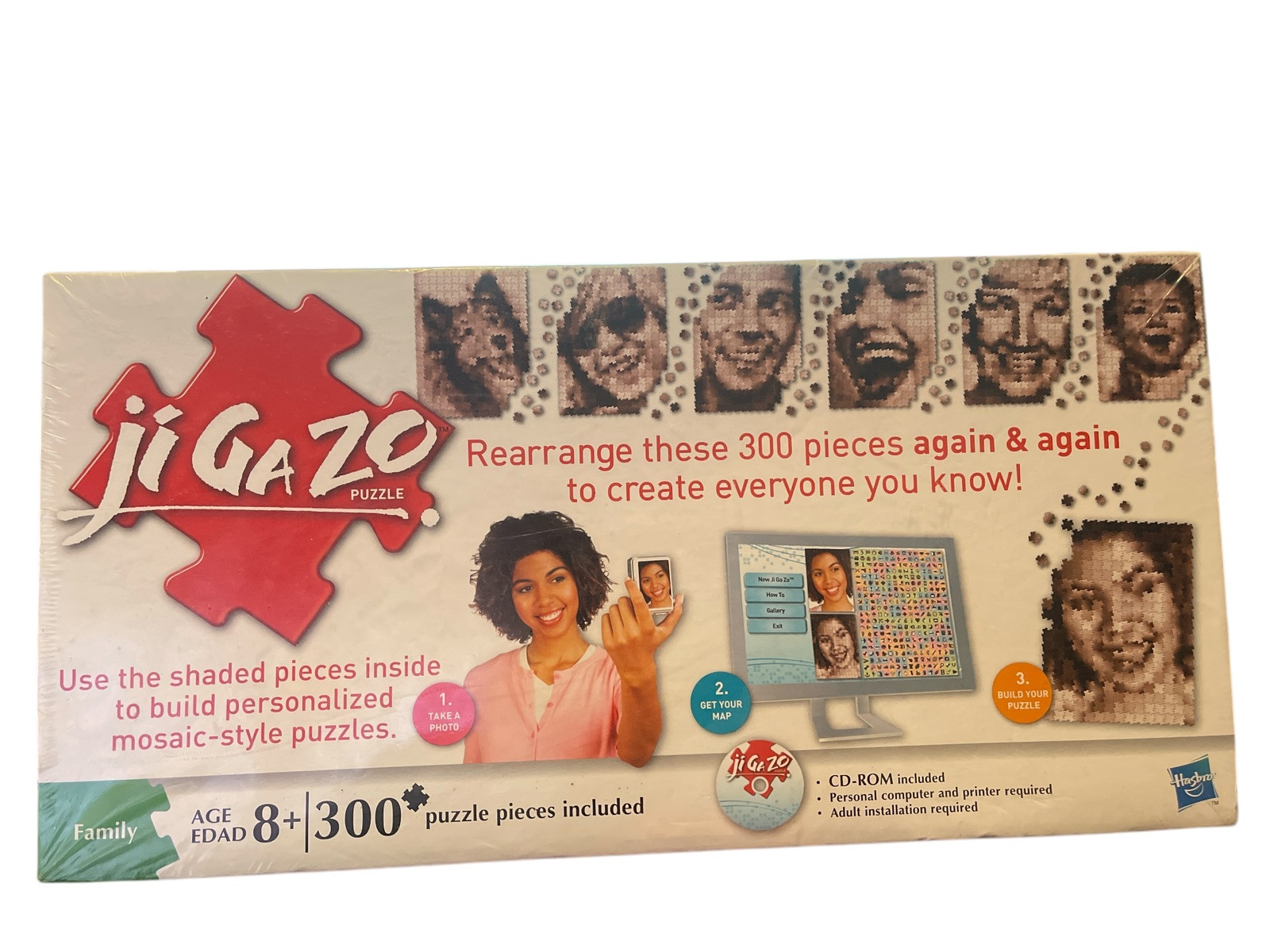 Hasbro Jigazo 300 Piece Puzzle Family 8+ Factory Sealed NEW 2010