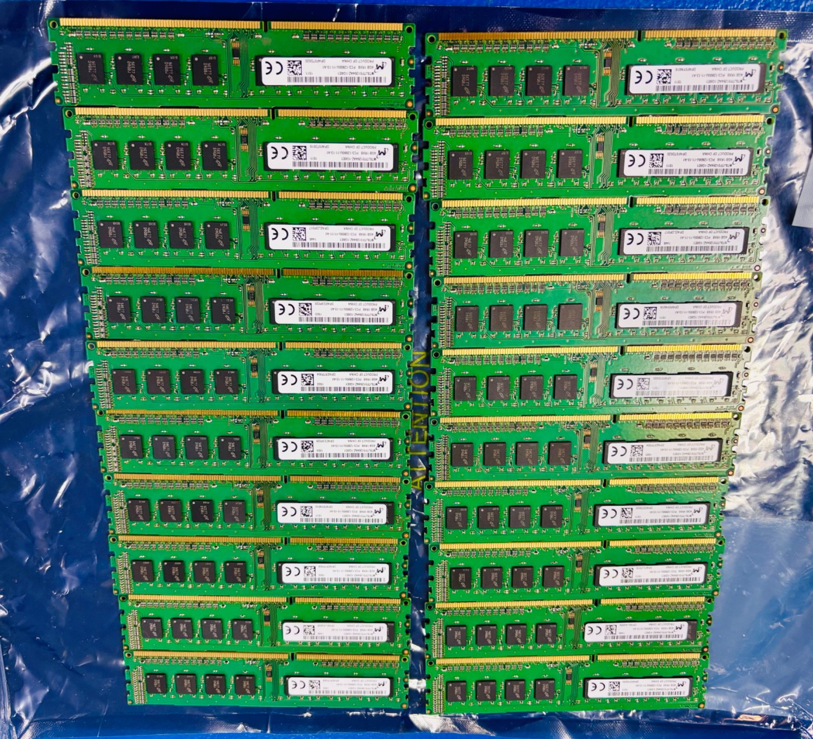 LOT OF 20 Micron 4GB PC3-12800 1600MHz UDIMM Desktop RAM Modules 1.5V CL11.