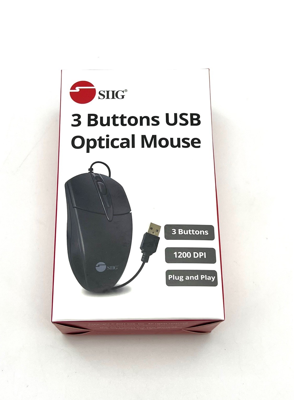 US0T11 - SIIG 3 Buttons USB Optical Mouse JK