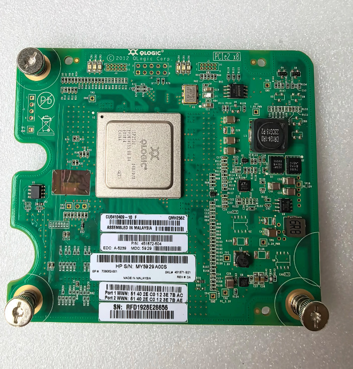 HP QMH2562 8Gb Dual‑Port Fibre Channel HBA 451871‑B21 455869‑001 708062‑001