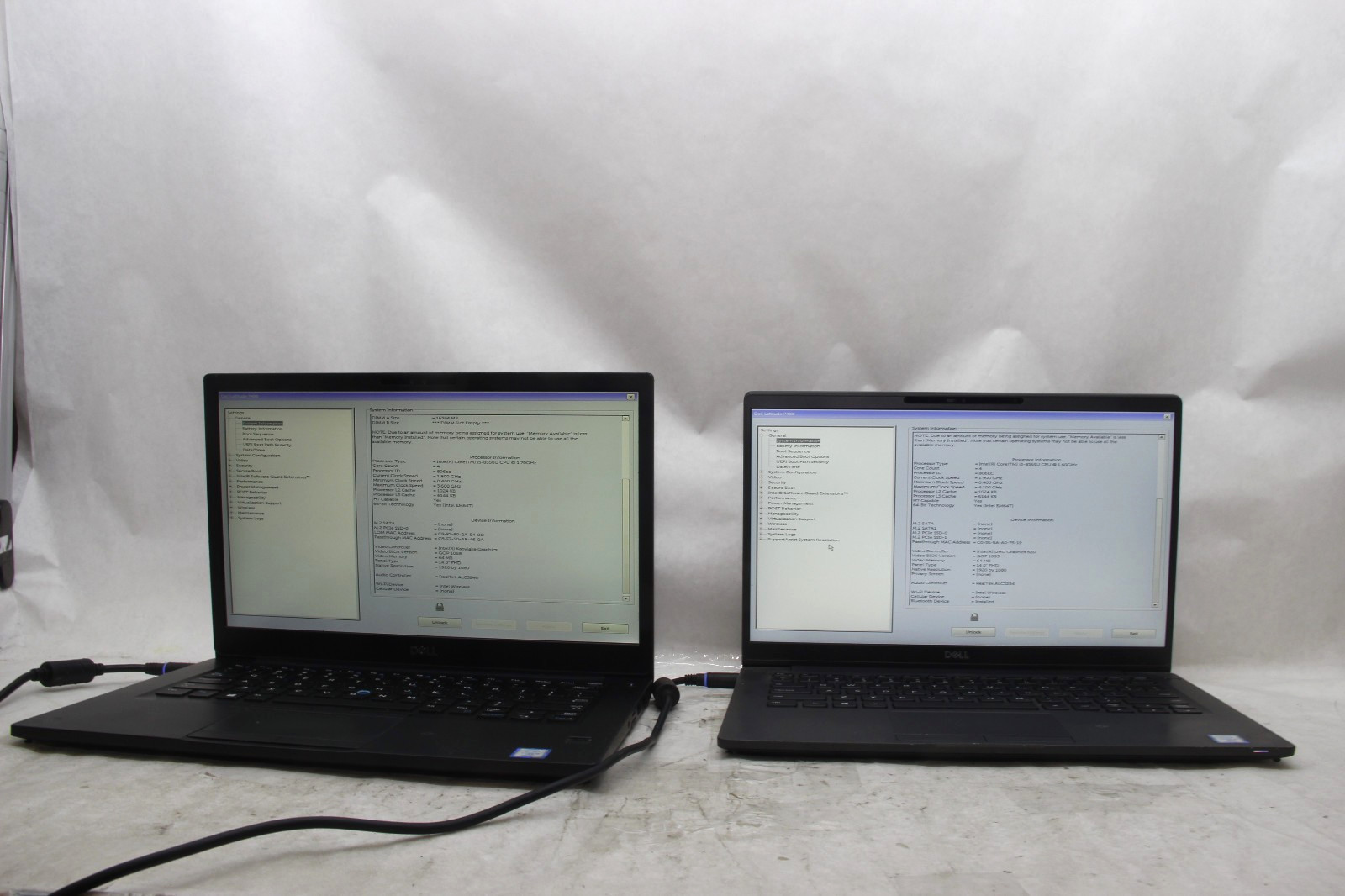 Lot of 1 Dell Latitude 7400 & 1 7490 14" Laptops i5 No RAM NO SSDS AS-IS