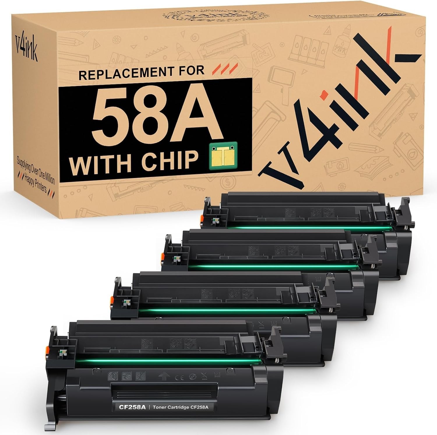 CF258A 58A Black Toner Cartridge With Chip for HP LaserJet Pro MFP M428fdw M404d