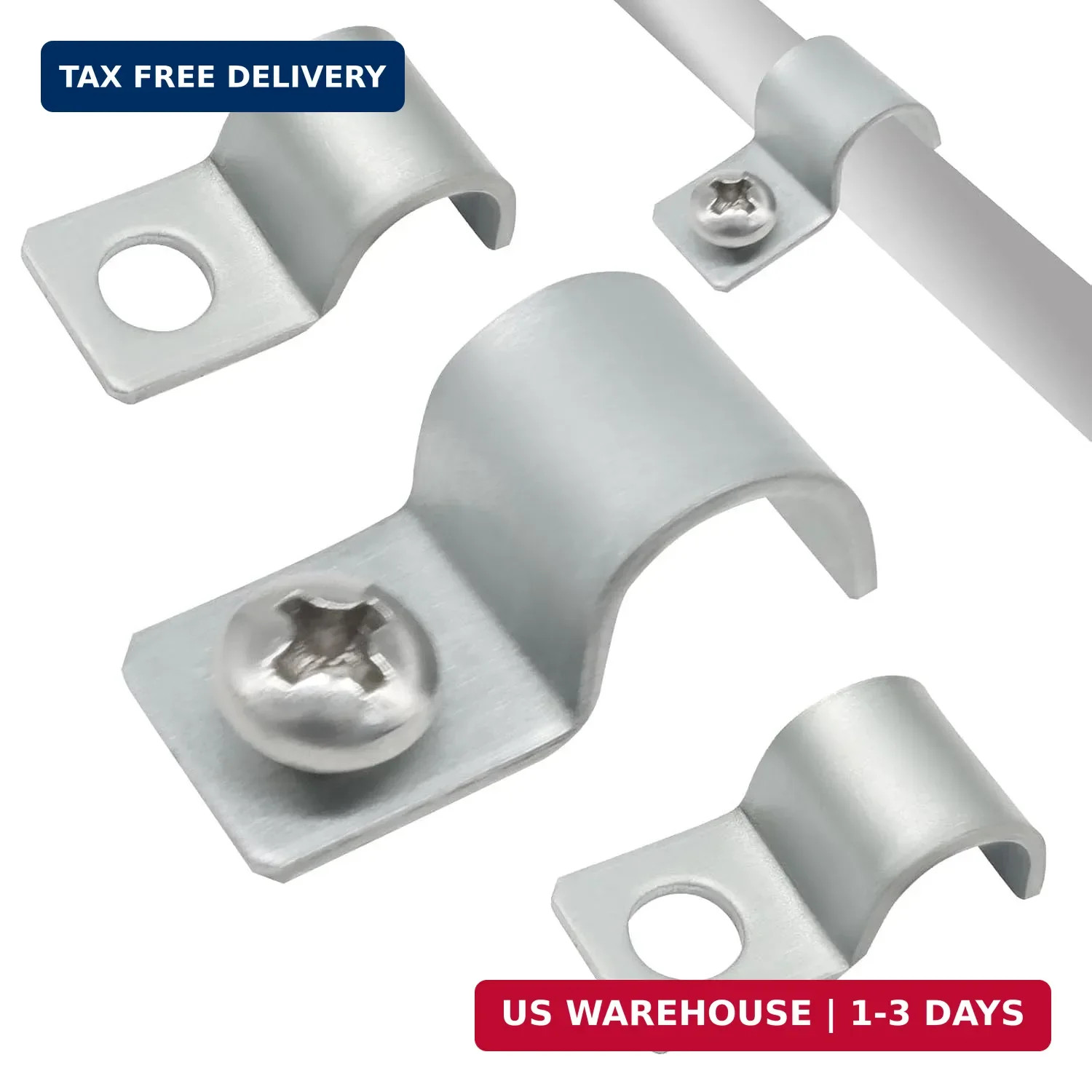 Heavy Duty Cable Wire Clips, 100 Pcs, 1/4 Inch | Zinc Plated Steel, Secure Wall