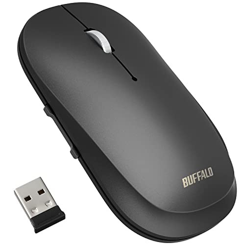 Buffalo FLEXUS Wireless Mobile Mouse 5 Buttons Black (BSMBW535NBK)
