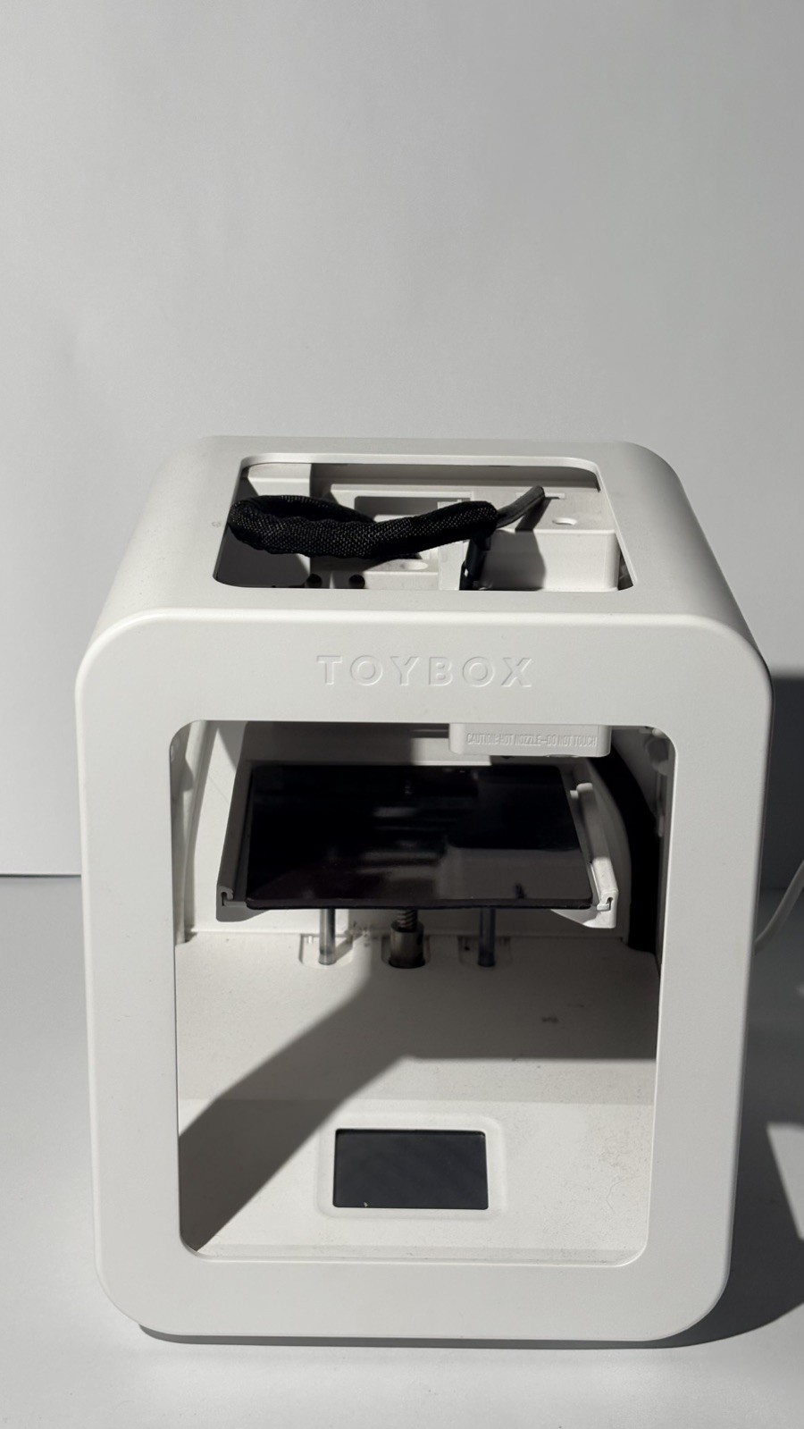 Toybox 3D Printer White Touchscreen w/ Power Adapter - Comes with white Filament