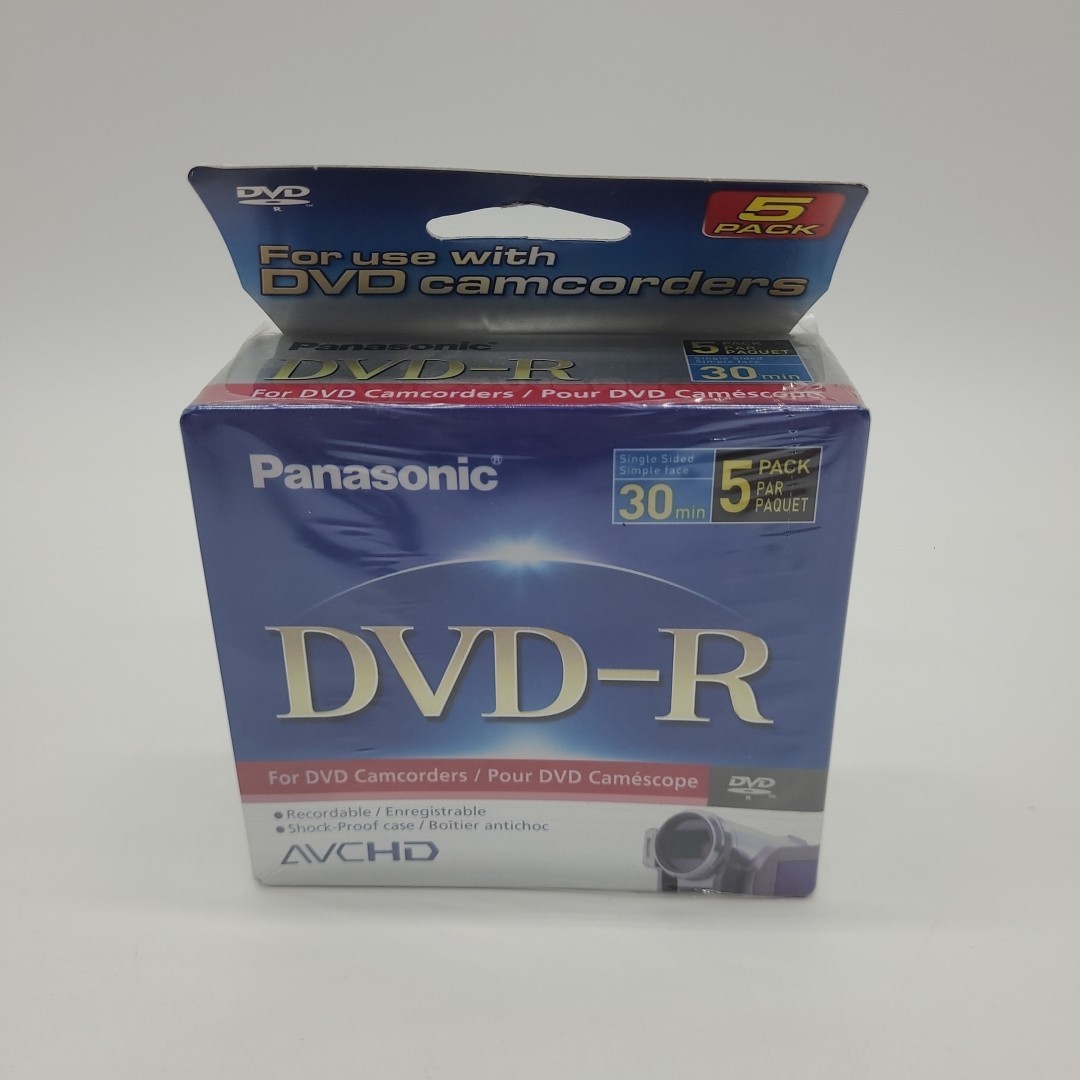 Panasonic DVD-R Mini 5 Pack For Camcorders 30 Mins AVCHD
