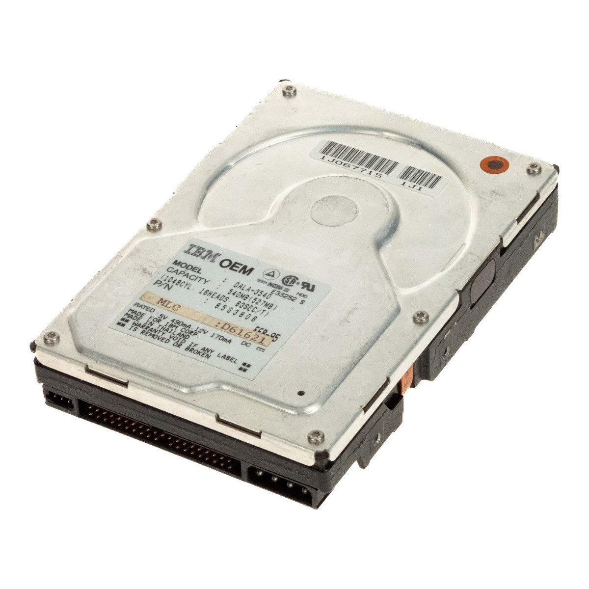 HARD DRIVE IBM 85G3808 DALA-3540 540MB 4.5K ATA 3.5'' 