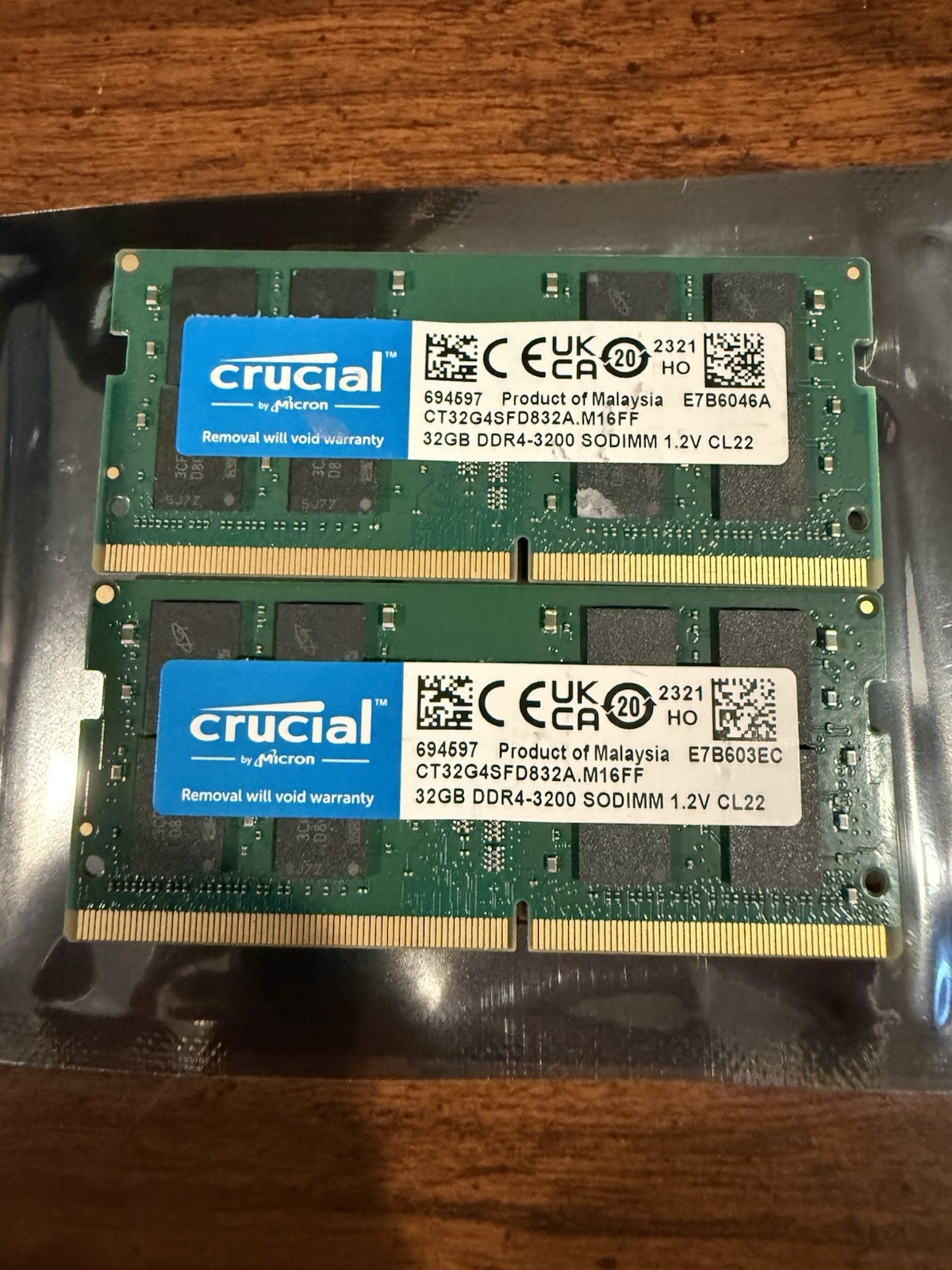 Crucial 64GB Kit (2 x 32GB) DDR4-3200 SODIMM Memory #D32