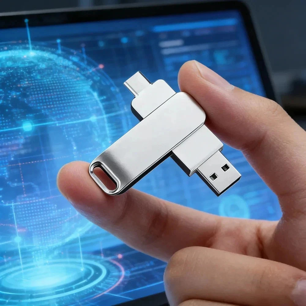 Lenovo USB 3.2 512GB OTG Flash Drive USB-C Type-C Metal Memory Stick Pen Drive