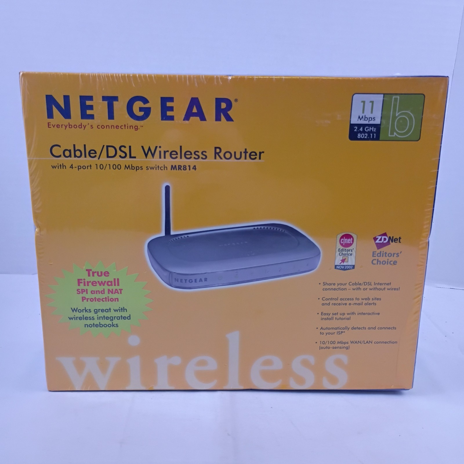 Netgear Cable/DSL Wireless Router with 4-Port 10/100 Mbps Switch MR814 NIB
