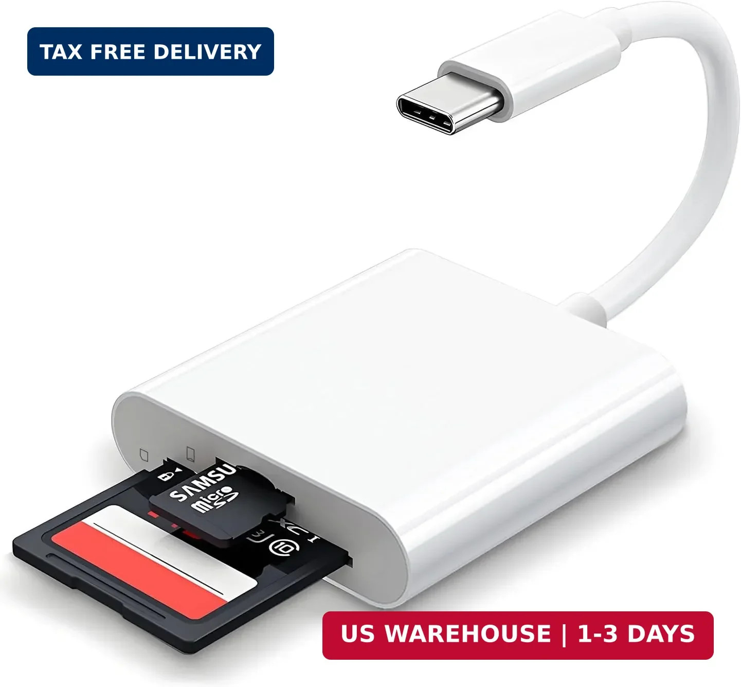 USB C SD Card Reader for iPhone 15 16/iPad/MacBook/Mac,Type C Memory Trail Camer