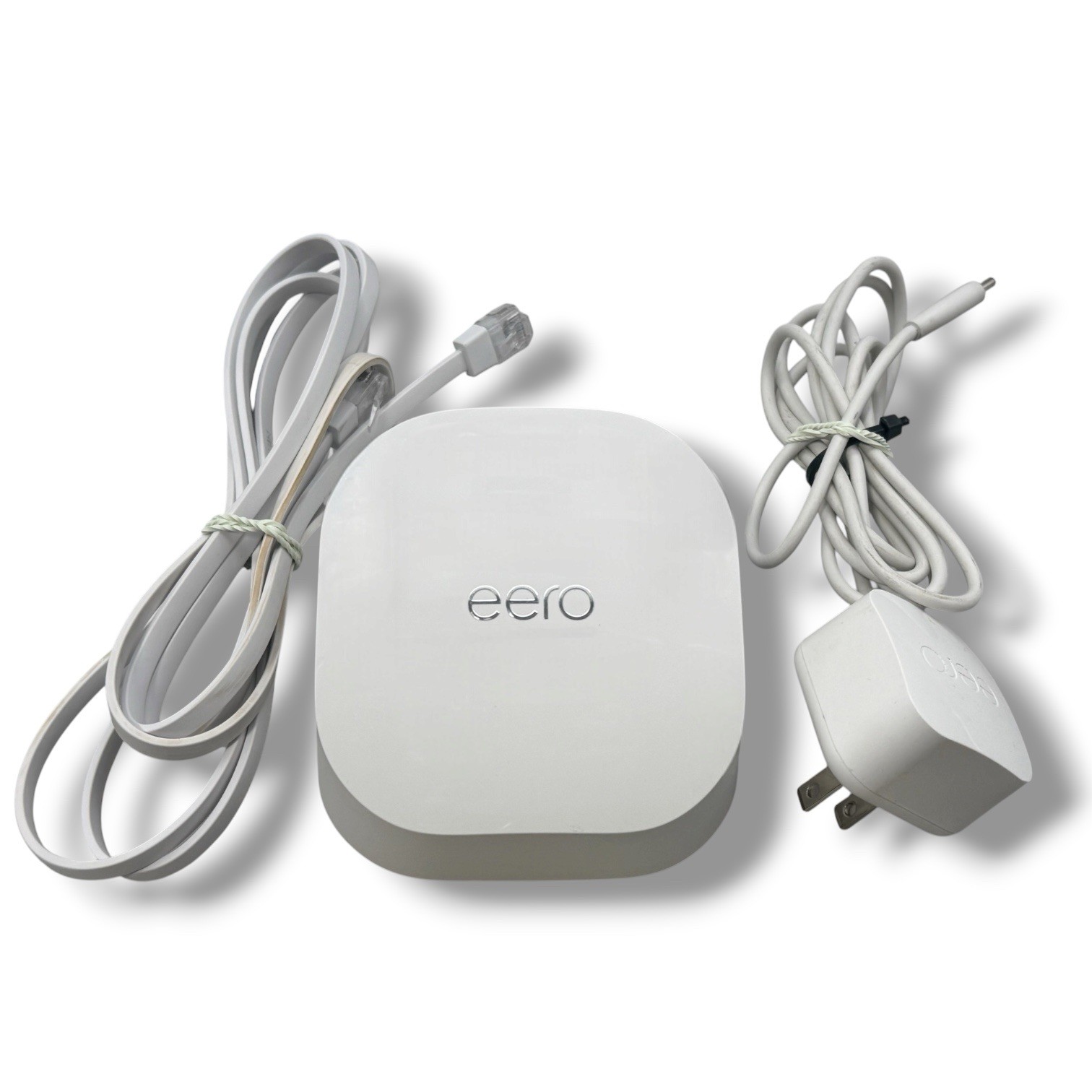 eero 6 N010001 Mesh WiFi Router 2 Ethernet Ports w/ Adapter Tested
