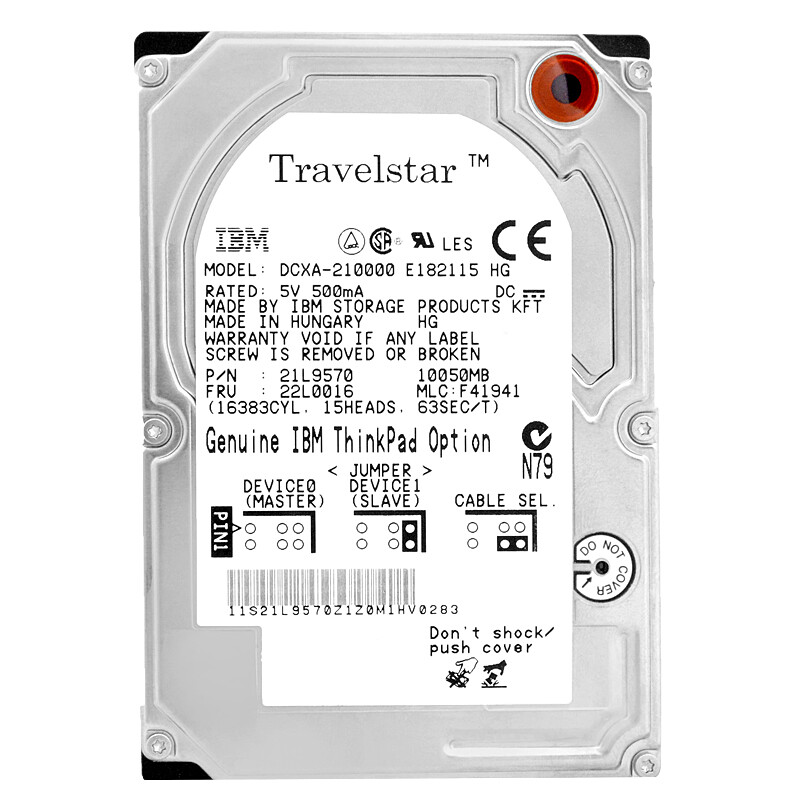 Hard Drive IBM 10Gb DCXA-210000 512Kb Cache 4200Rpm ATA 2.5'' 21L9570