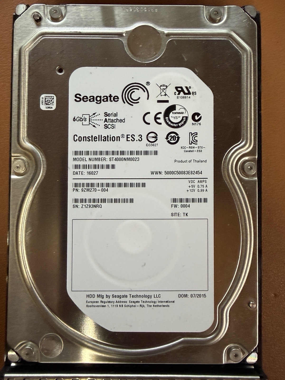 Seagate ST4000NM0023 4TB, 7200RPM, 3.5 inch Internal Hard Drive