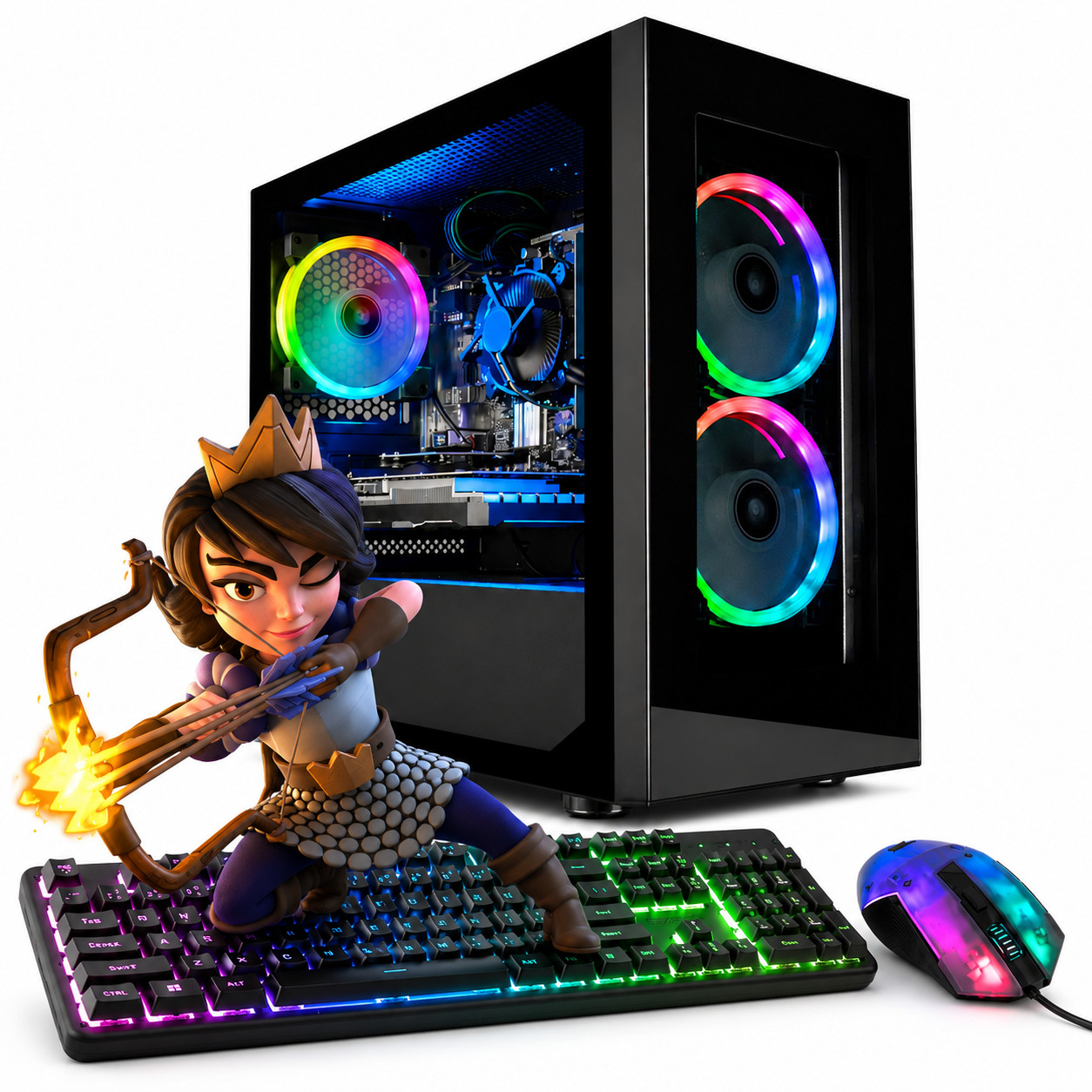 ARGB Gaming PC Desktop i7 Computer 32GB RAM 1TB SSD RTX4060 Win11 WIFI