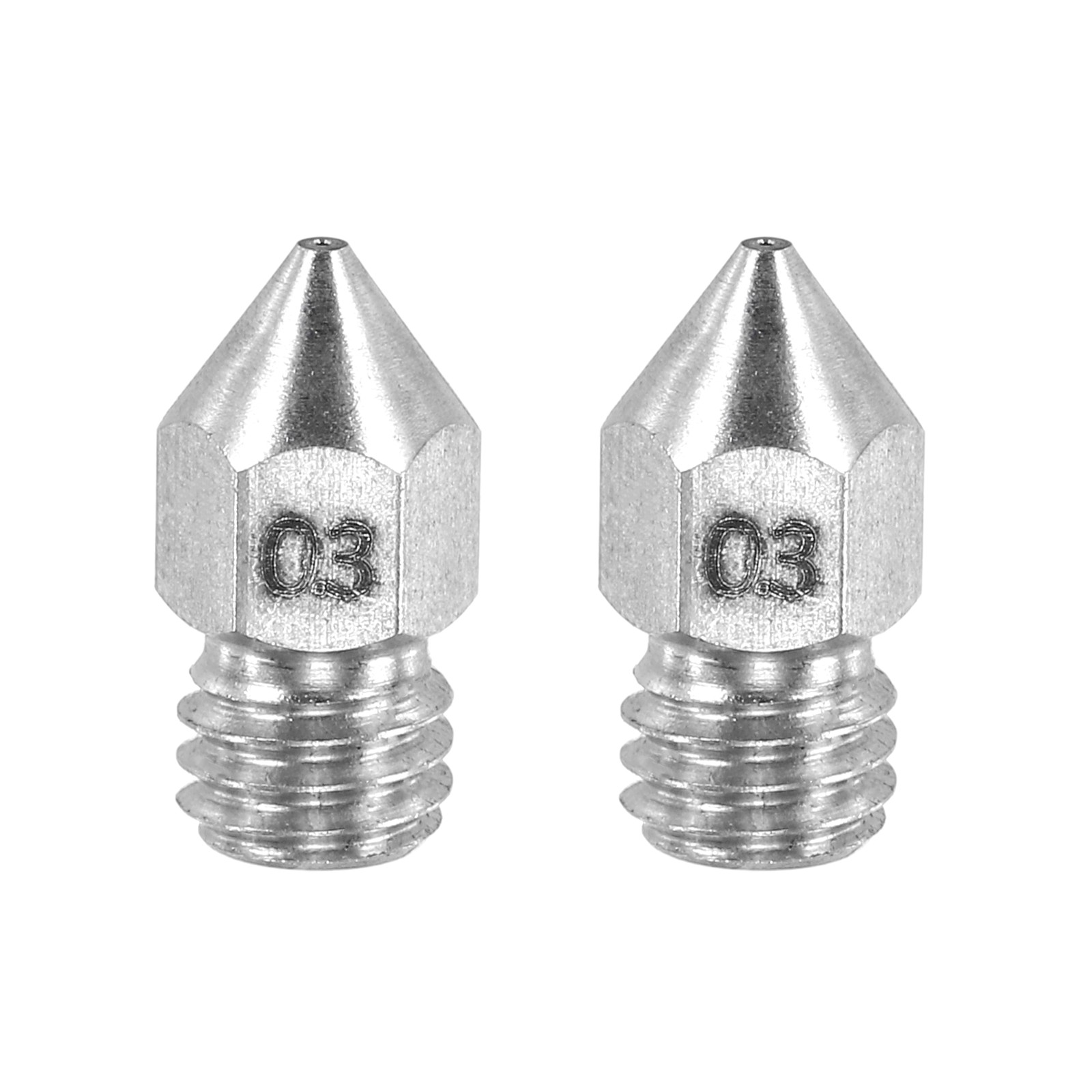 MK8 Nozzles 0.3mm 3D Printer Extruder Nozzle for 1.75mm Filament Pack of 2