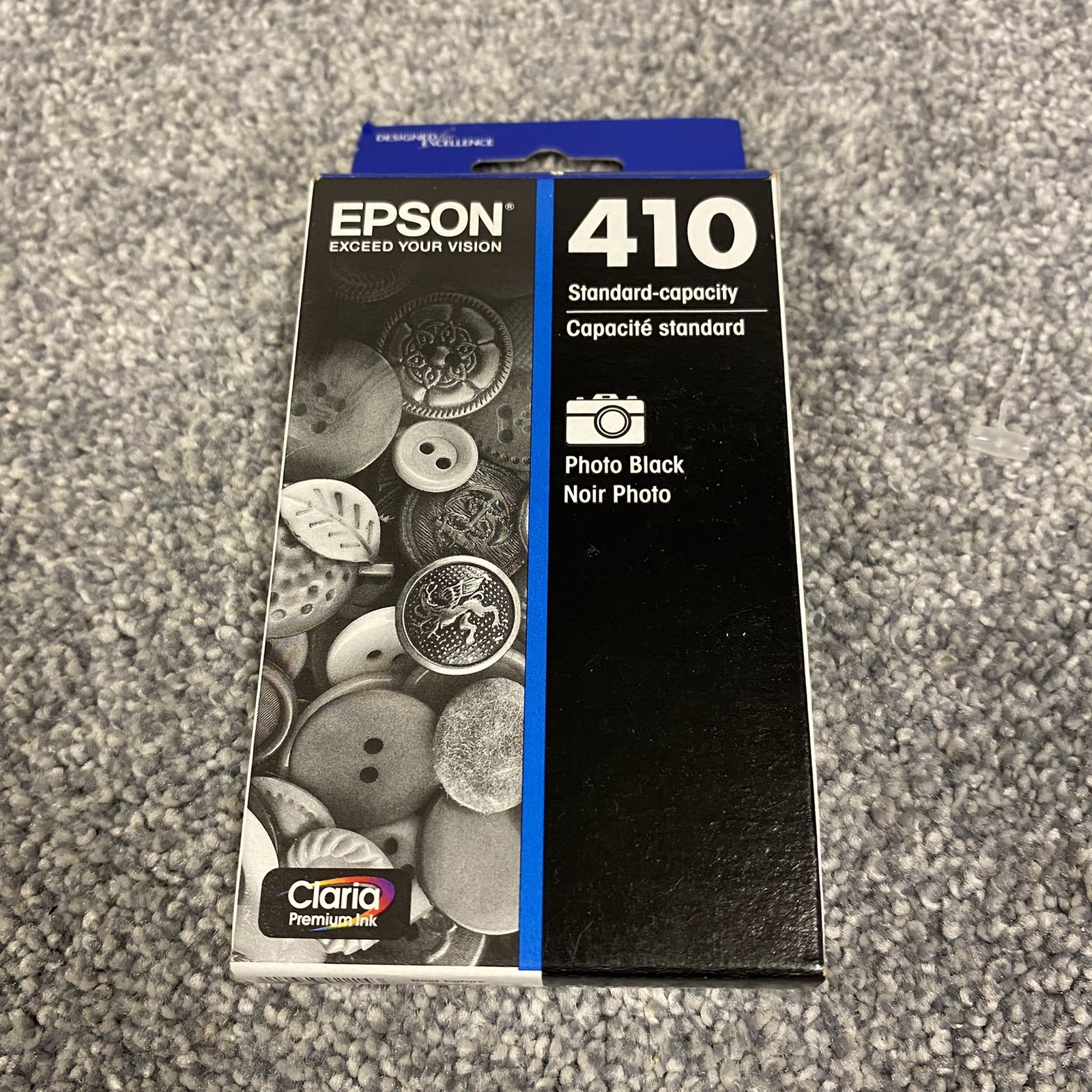 Epson 410 Claria Premium Ink Stand. Capacity Photo Black Exp. 1/25