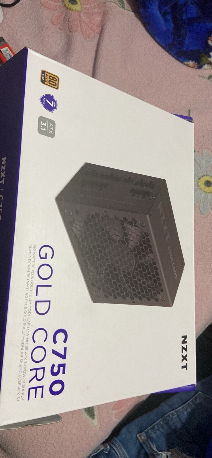 NZXT C750 Core 750W 80+ Gold ATX Modular Power Supply Unit, Black