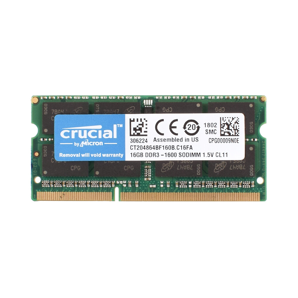 Crucial DDR3/DDR3L 16GB(2*8GB) 8GB 1600 1866 MHz Laptop SODIMM Memory RAM Lot R4