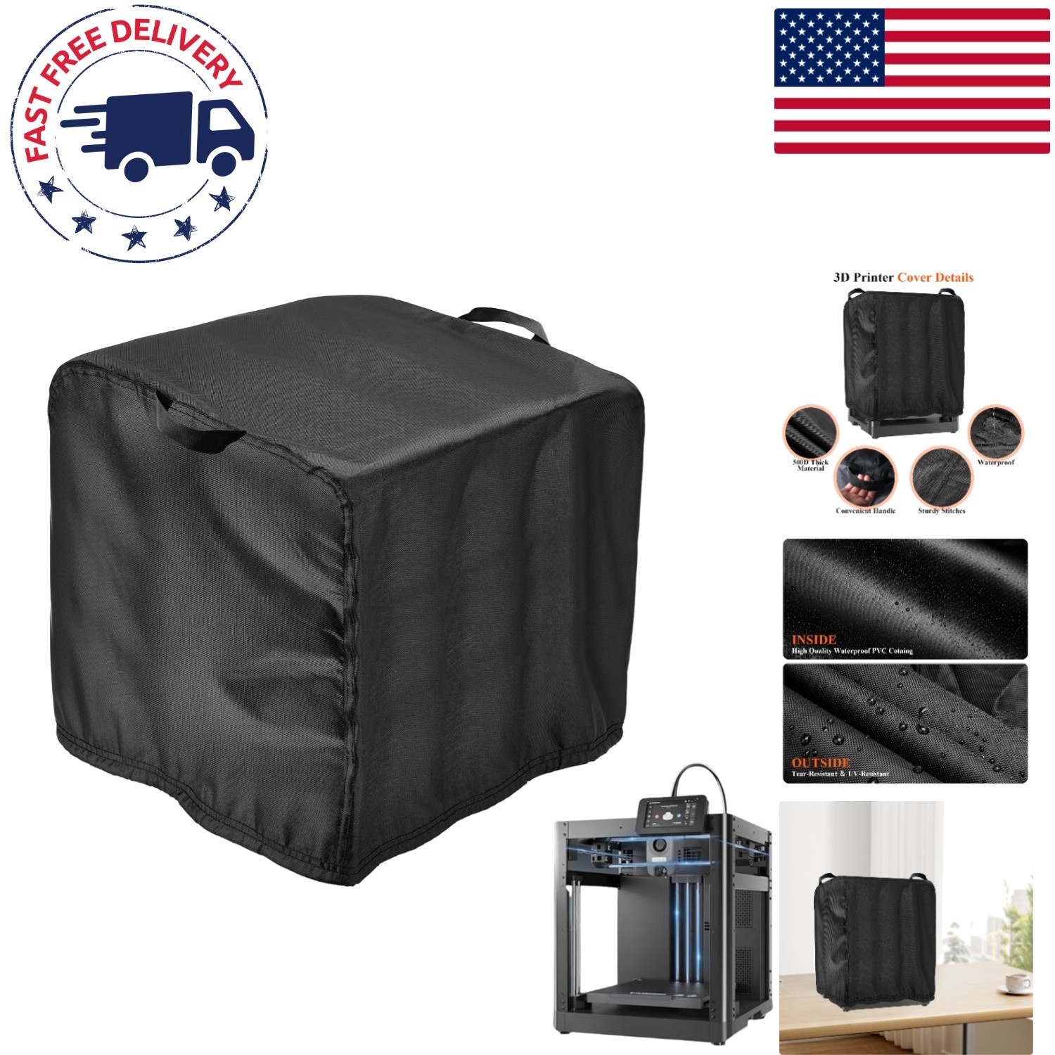 Elegant Waterproof 3D Printer Cover for FLASHFORGE 5M - Dust & Scratch Resistant