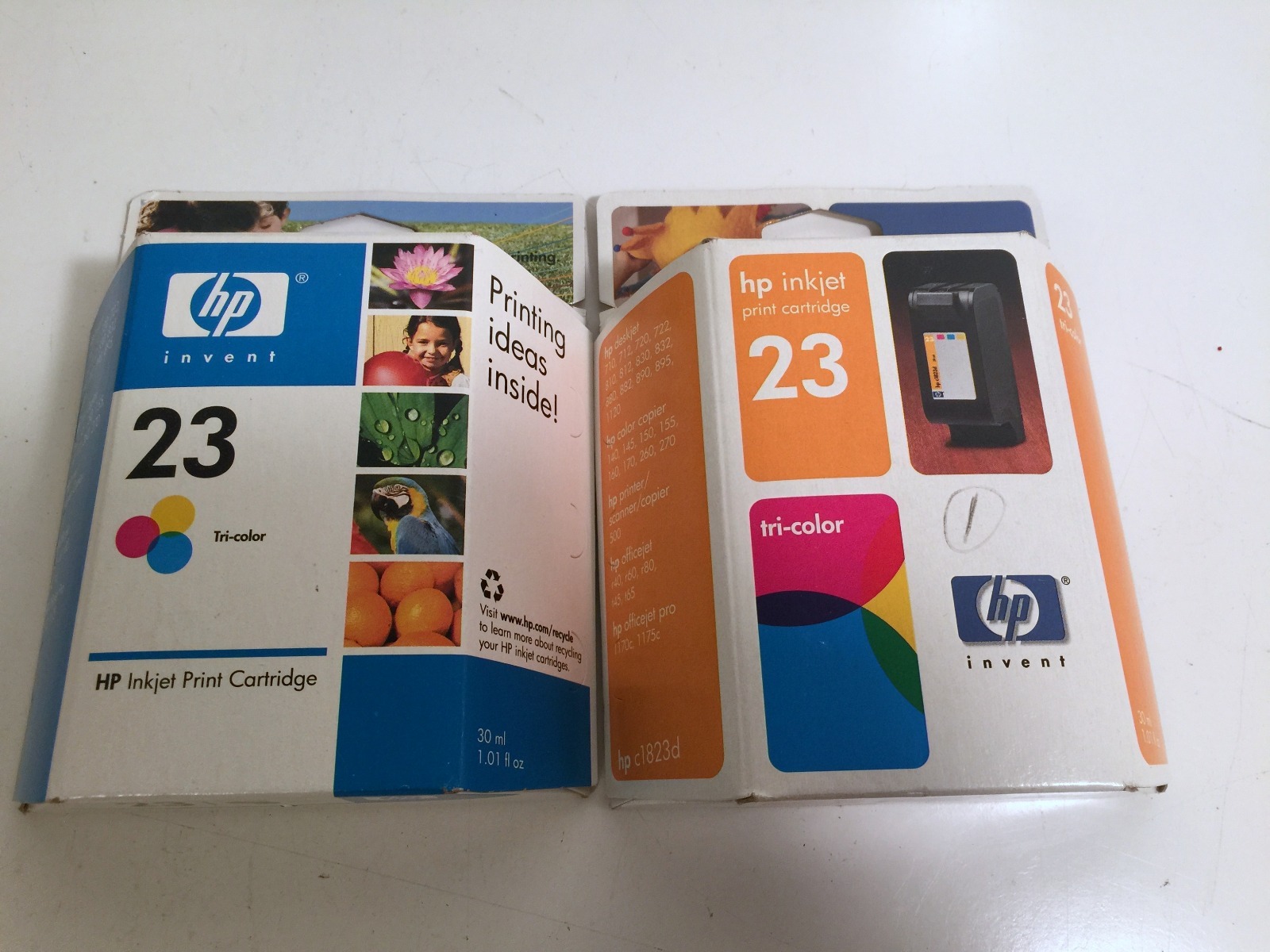 2 X New Genuine HP DeskJet 23 Tri-Color Ink Cartridges X2 C1823D EXPIRED IN 05