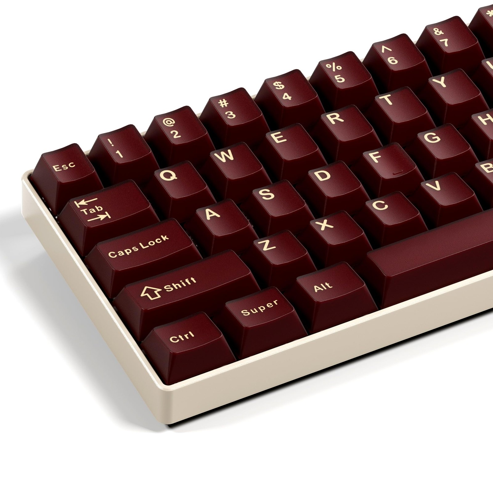 XVX Red Keycaps, Double Shot PBT Keycap Set 75 Percent, Cherry Profile Keyboard