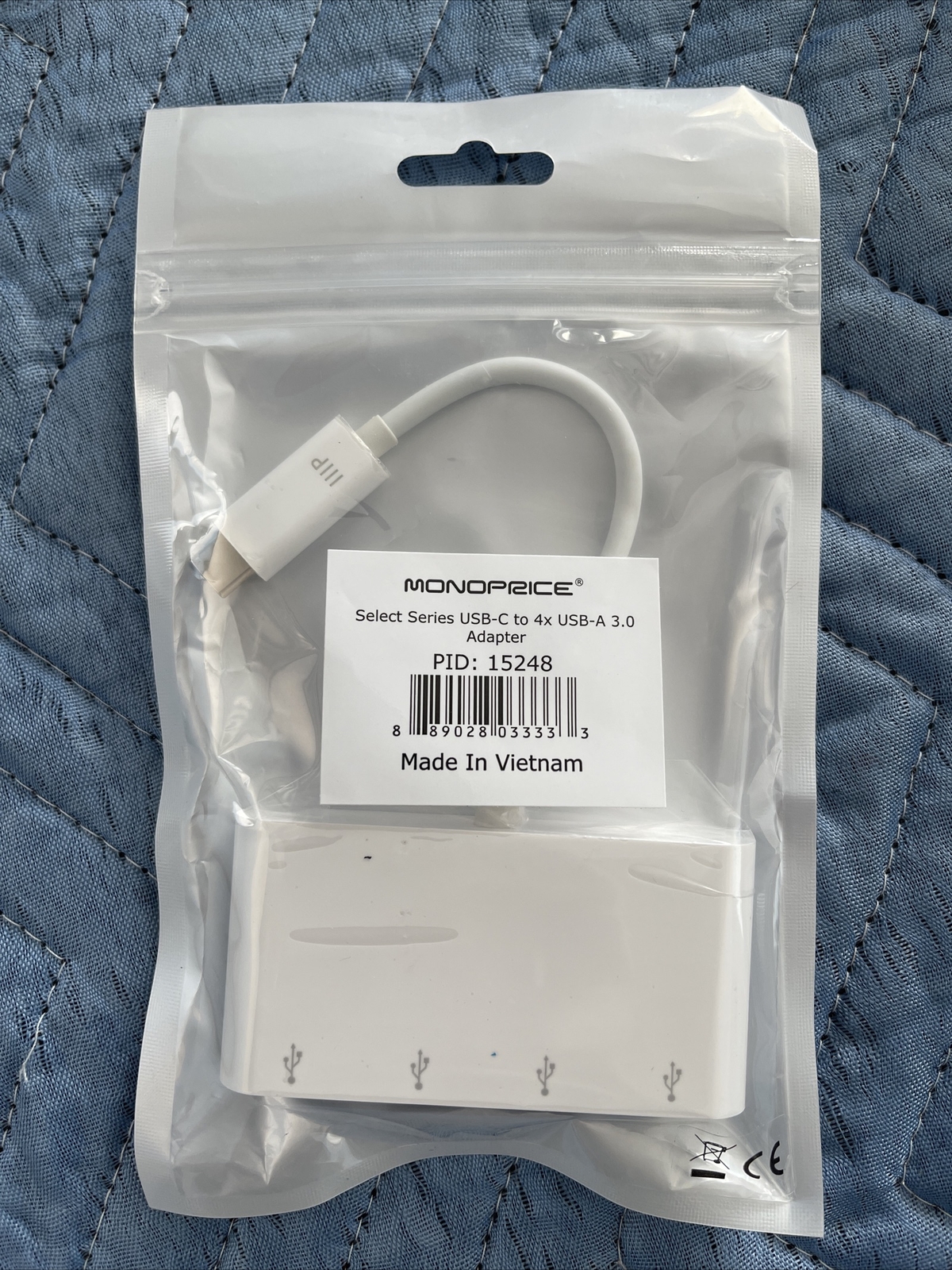 Monoprice USB-C to 4x USB-A 3.0 Adapter With 5Gbps Data Transfer Speed NEW