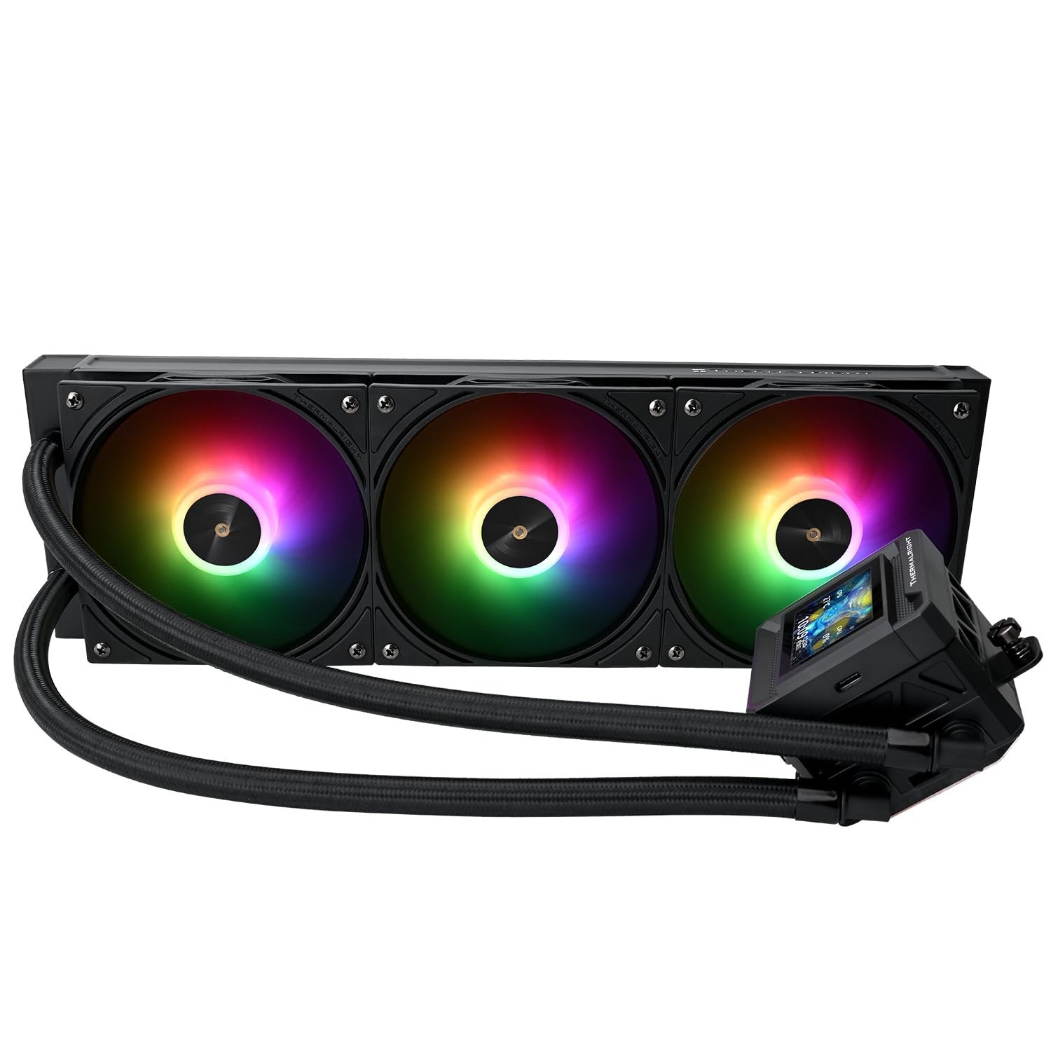 FW 360 SE ARGB Black-AIO CPU Liquid Cooler,IPS LCD Screen with 320x240 Resolutio