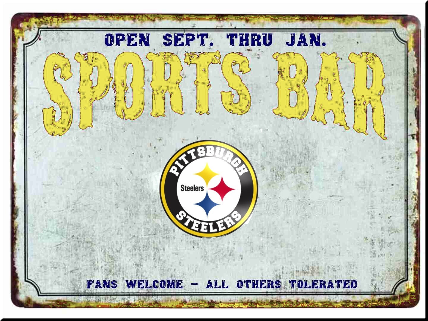 Pittsburgh Steelers Mouse Pad 7 3/4 x 9" Sports Bar Fan Welcome Other Tolerated