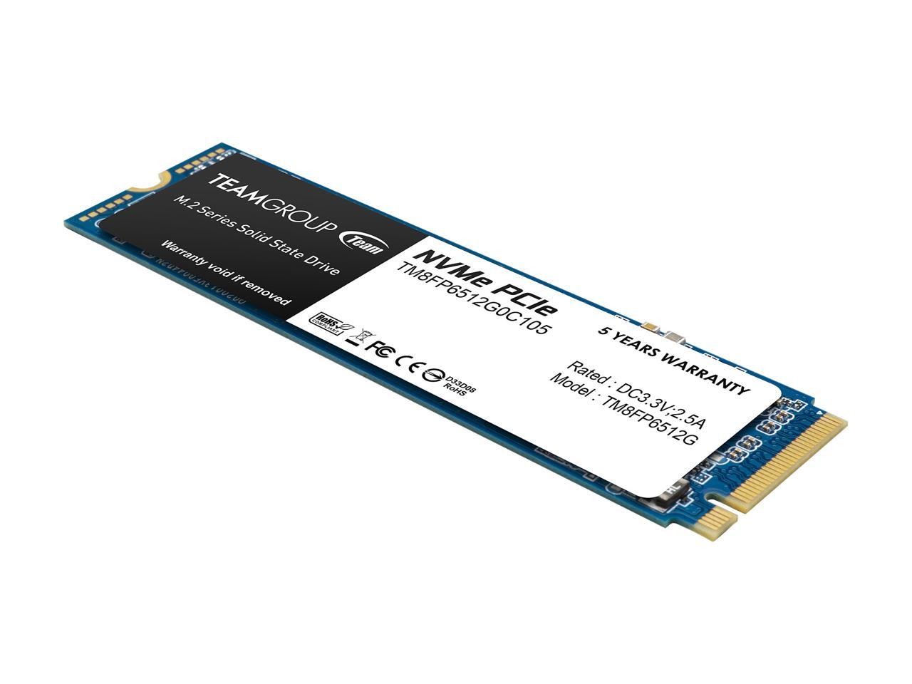 Team Group MP33 M.2 2280 512GB PCIe 3.0 x4 with NVMe 1.3 3D NAND Internal Solid