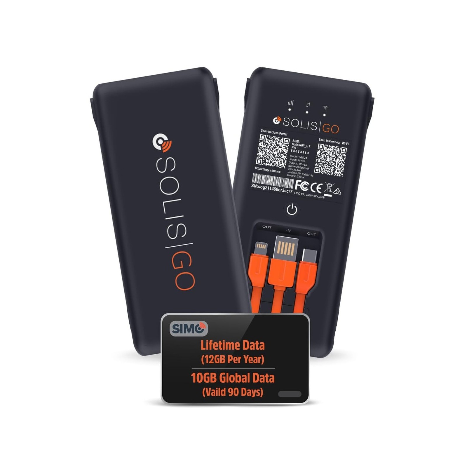 SIMO Solis Hotspot Device (5G + Go) (4G) 4G