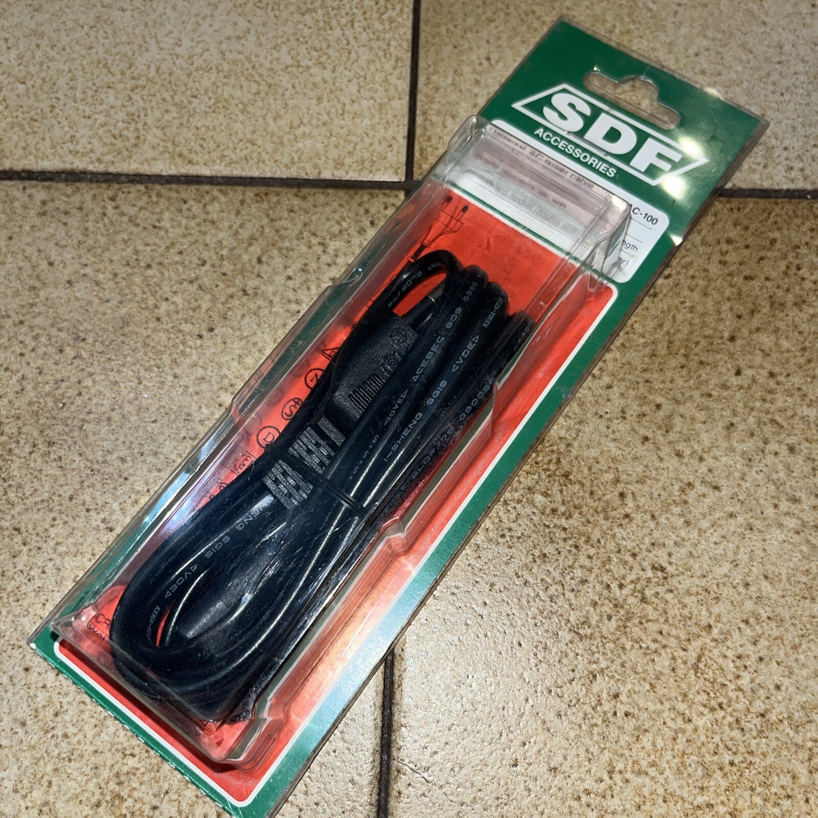 SDF Universal AC Power Cable European Socket SDF-AC-100 Euro Standard 6 Foot New