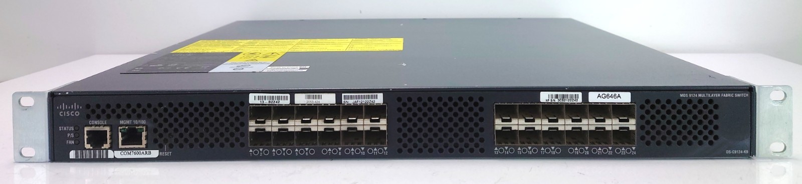Cisco MDS 9124 DS-C9124-K9 4Gbps Fibre Channel FC SAN Switch 24x SFP Dual PSU