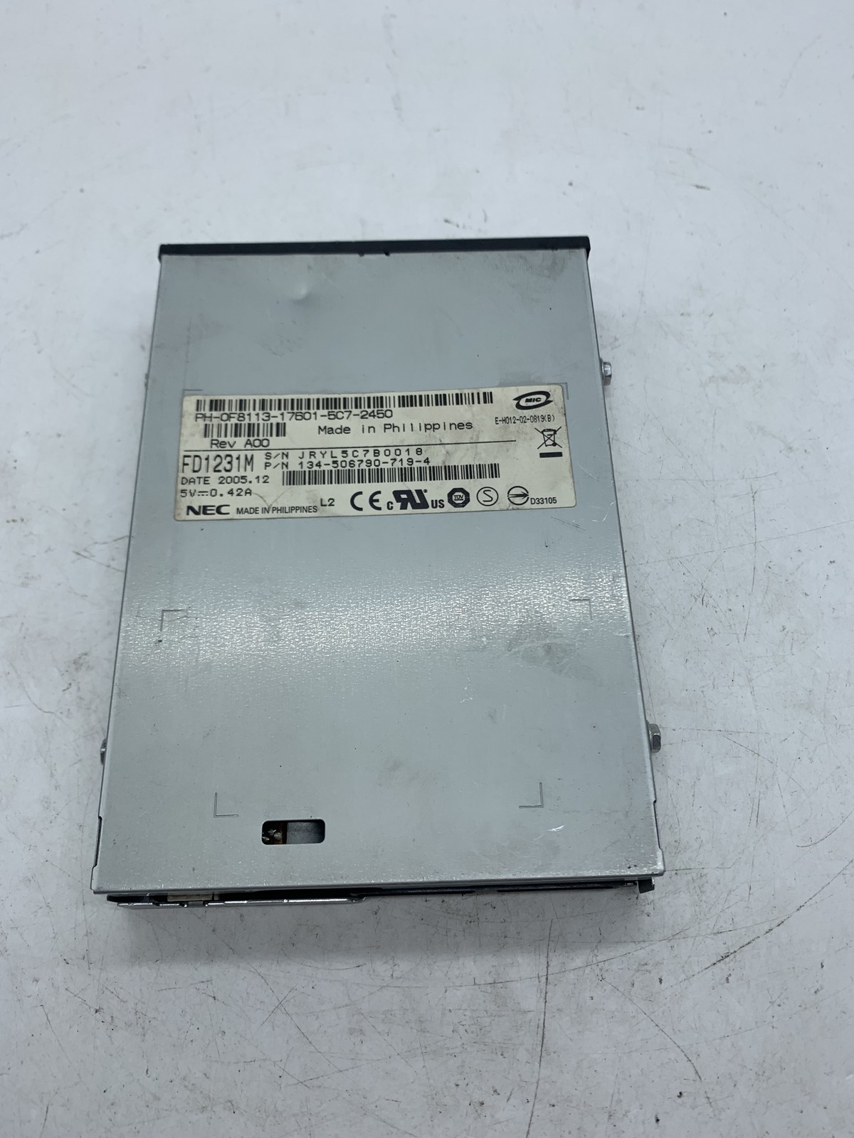 Vintage NEC FD1231M 3.5" Internal 1.44MB Floppy Disk Drive ~ FREE S/H