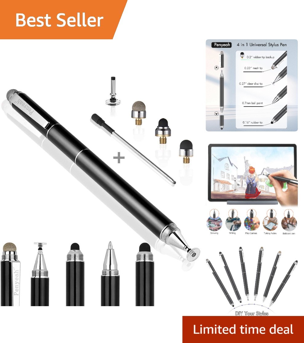4-in-1 Universal Stylus Pen for Touchscreens - Precision and Versatility