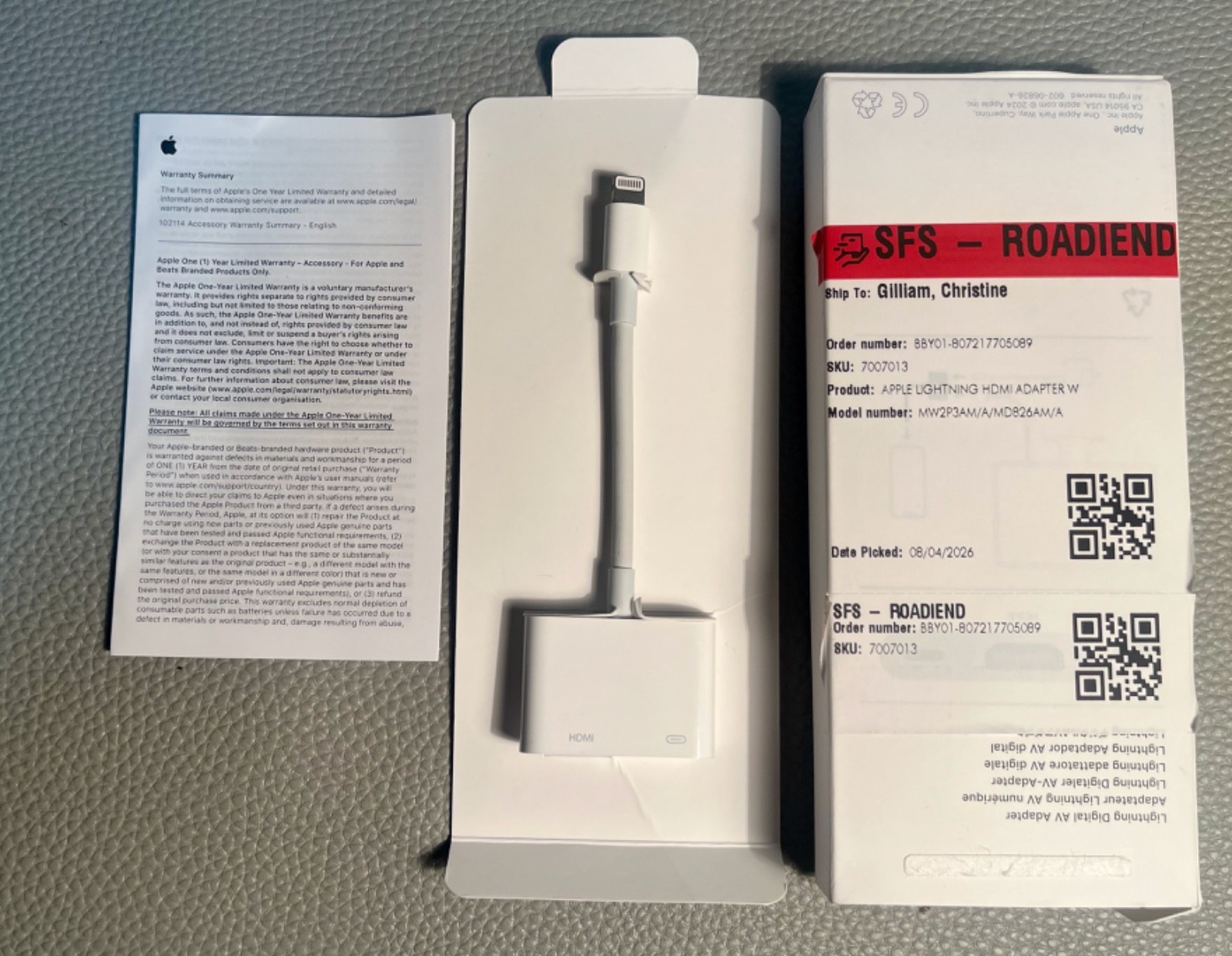 Genuine Official OEM Apple Lightning to Digital HDMI Adapter (Mint w/Box)