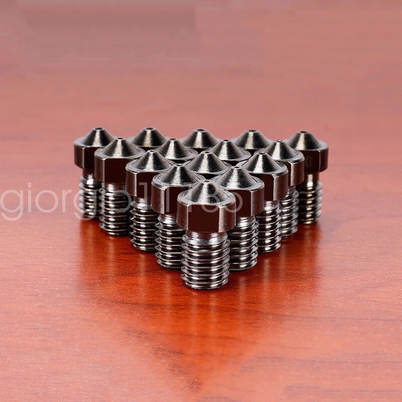 3D Printer Extruder Nozzle M6 0.2mm-1.0mm For Filament 1.75mm Hardened Steel