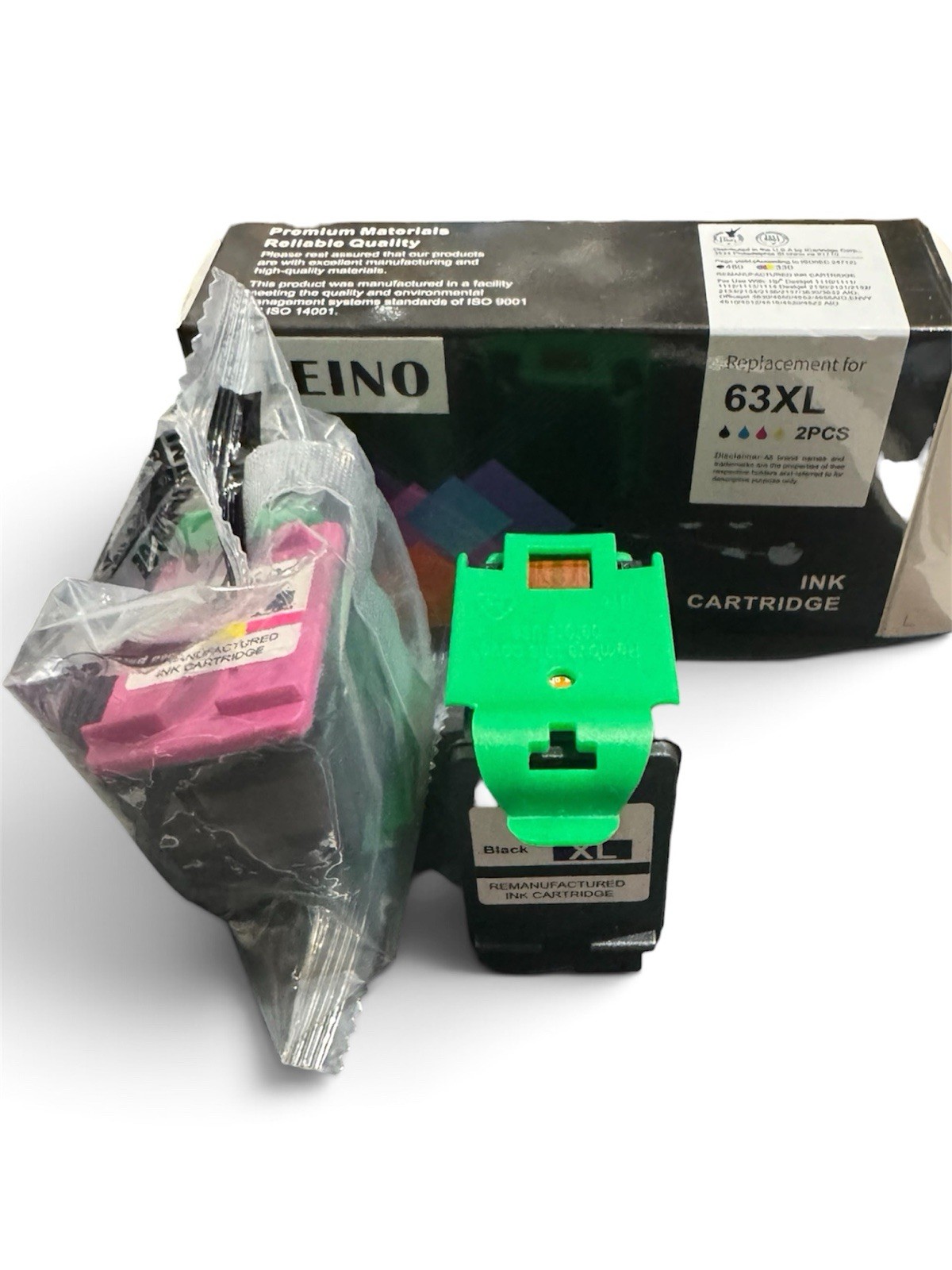 My Cartridge Printer Ink for HP 3630 2 PK - 63XL BLACK & 63XL COLOR Open Box