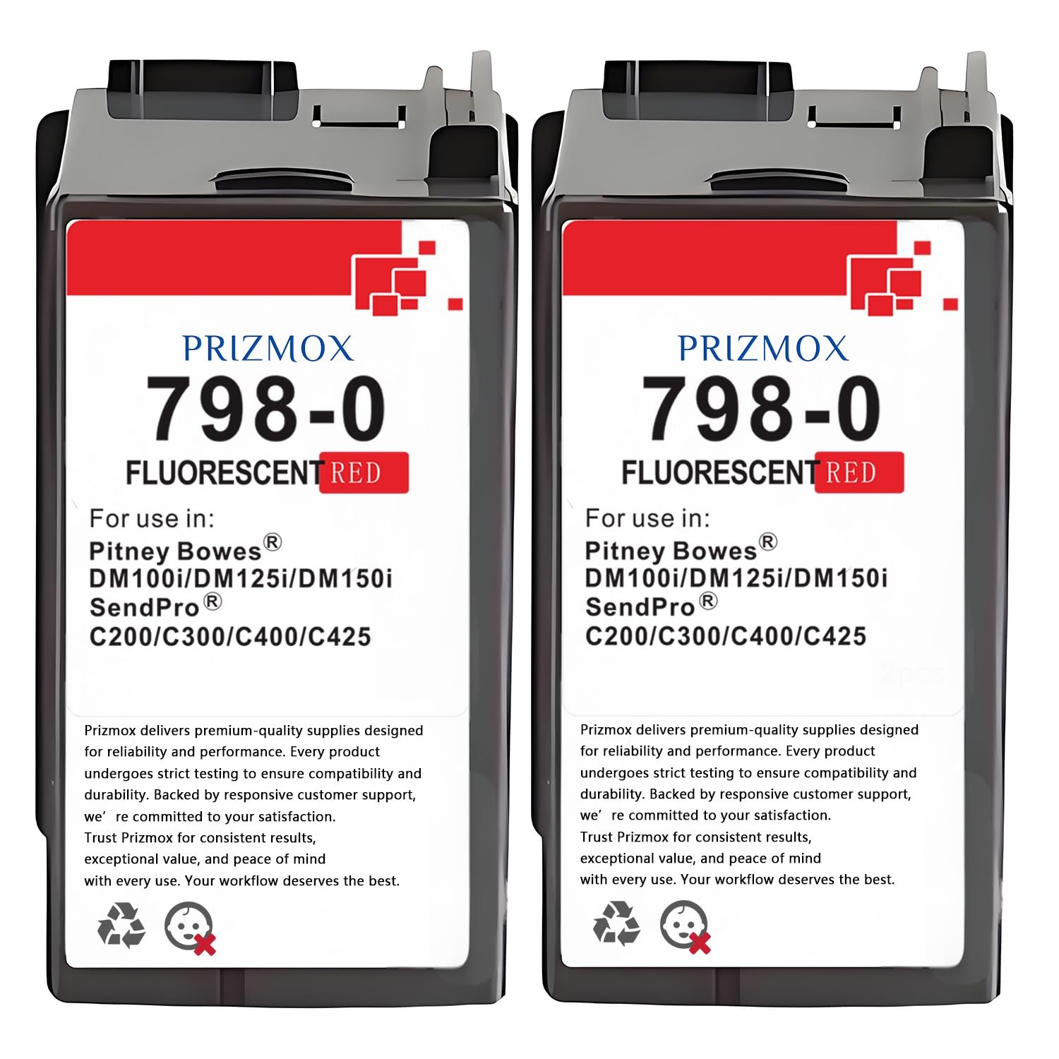 SL-798-0 Ink for Pitney Bowes SL-798-0 Red Ink Cartridge 2-Pack