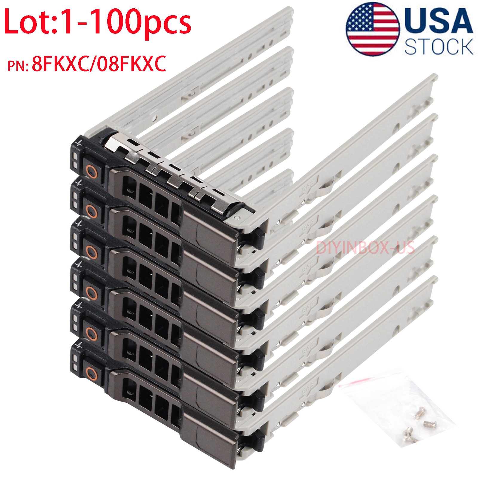 Lot 2.5" 8FKXC/0KG7NR Caddy Tray For Dell R720 R720xd R730xd R930 T630 13th Gen