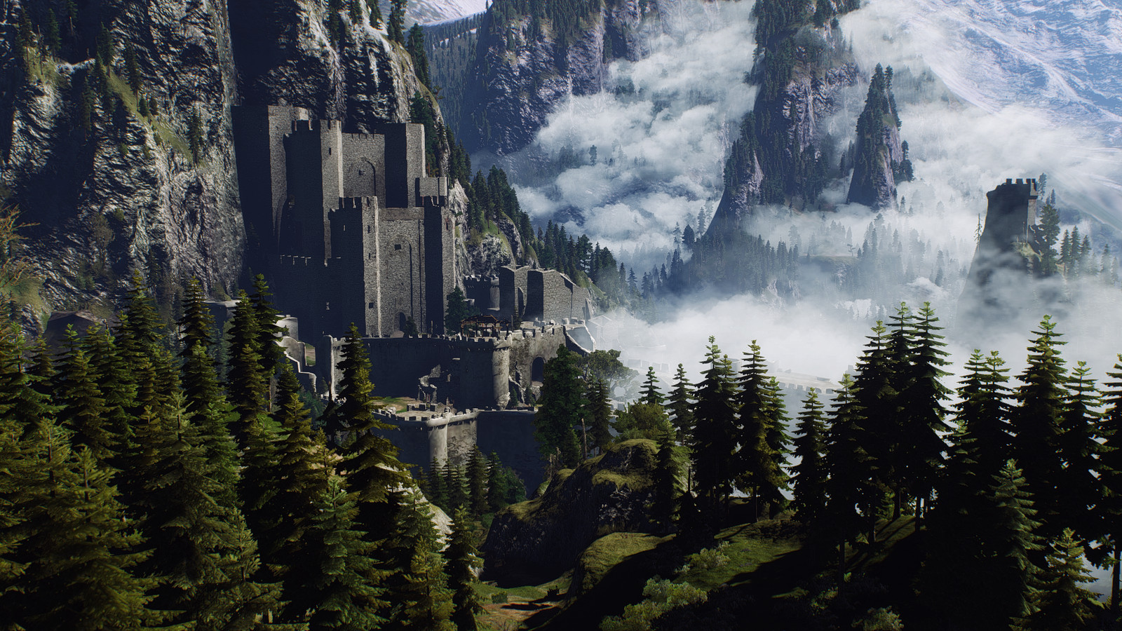 Landscape the witcher 3 wild hunt geralt of rivia Custom Gaming Mat Desk