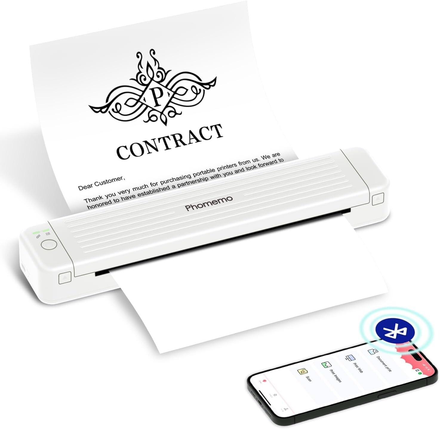 Phomemo P831 Portable Wireless Printers -300DPI Thermal Printer-8.5x11 & A4Paper