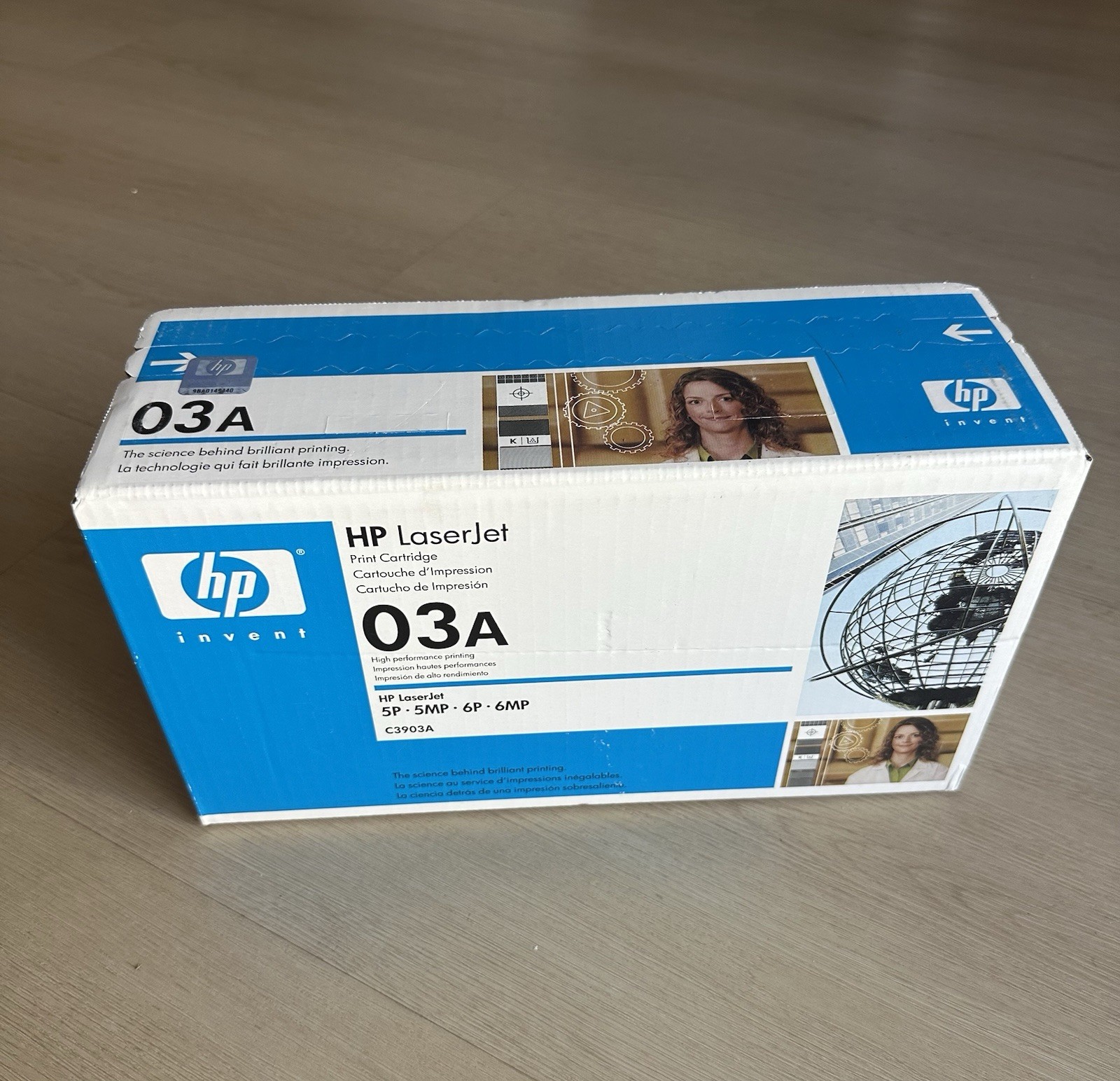 Genuine HP 03A Black Toner Print Cartridge C3903A - Factory Sealed Box