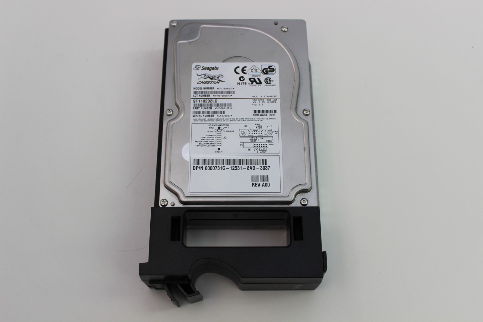 DELL 0731C 3.5 18.2GB SCSI ULTRA2 80 PIN HARD DRIVE WITH TRAY SEAGATE ST118202LC