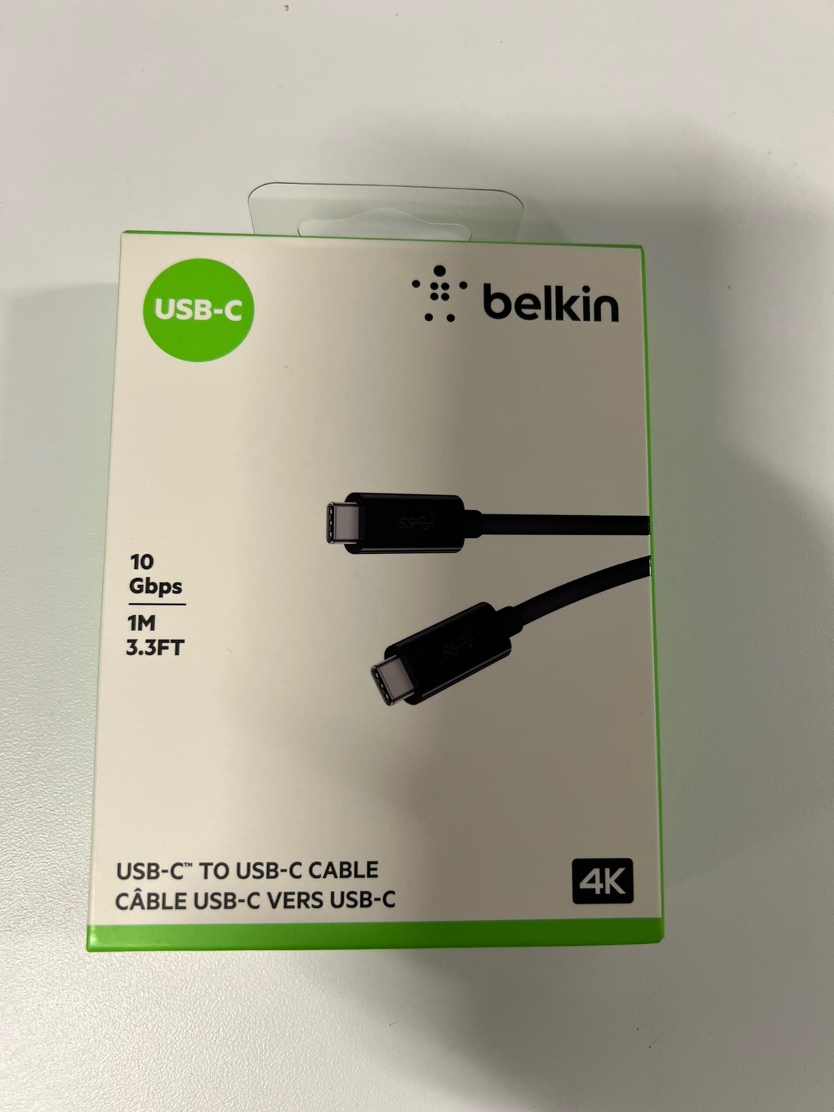 Belkin USB-C to USB-C Cable 3.3ft NEW NIB