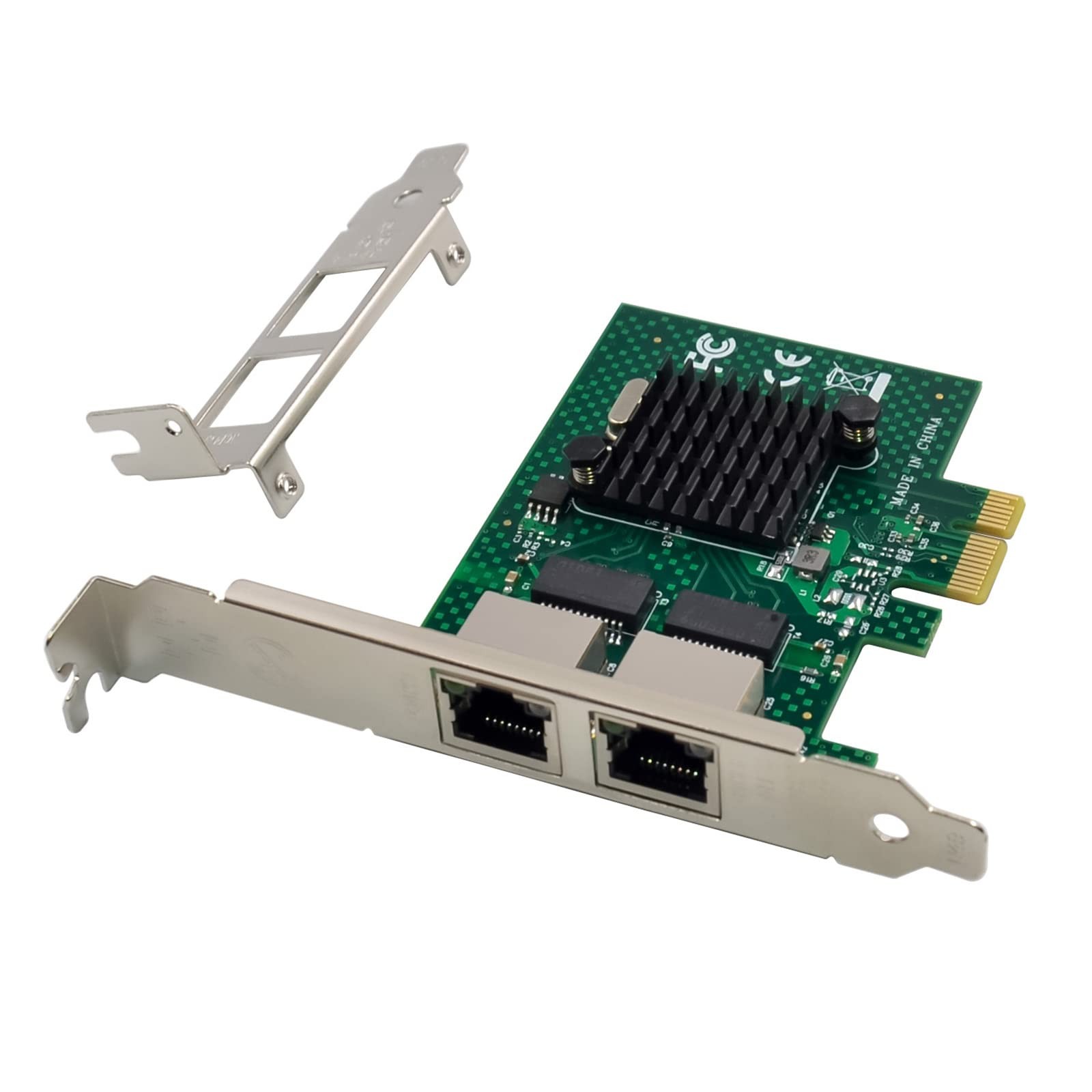 Dual-Port PCIe Gigabit Ethernet Server Adapter with NetXtreme BCM5720-2P Chip...